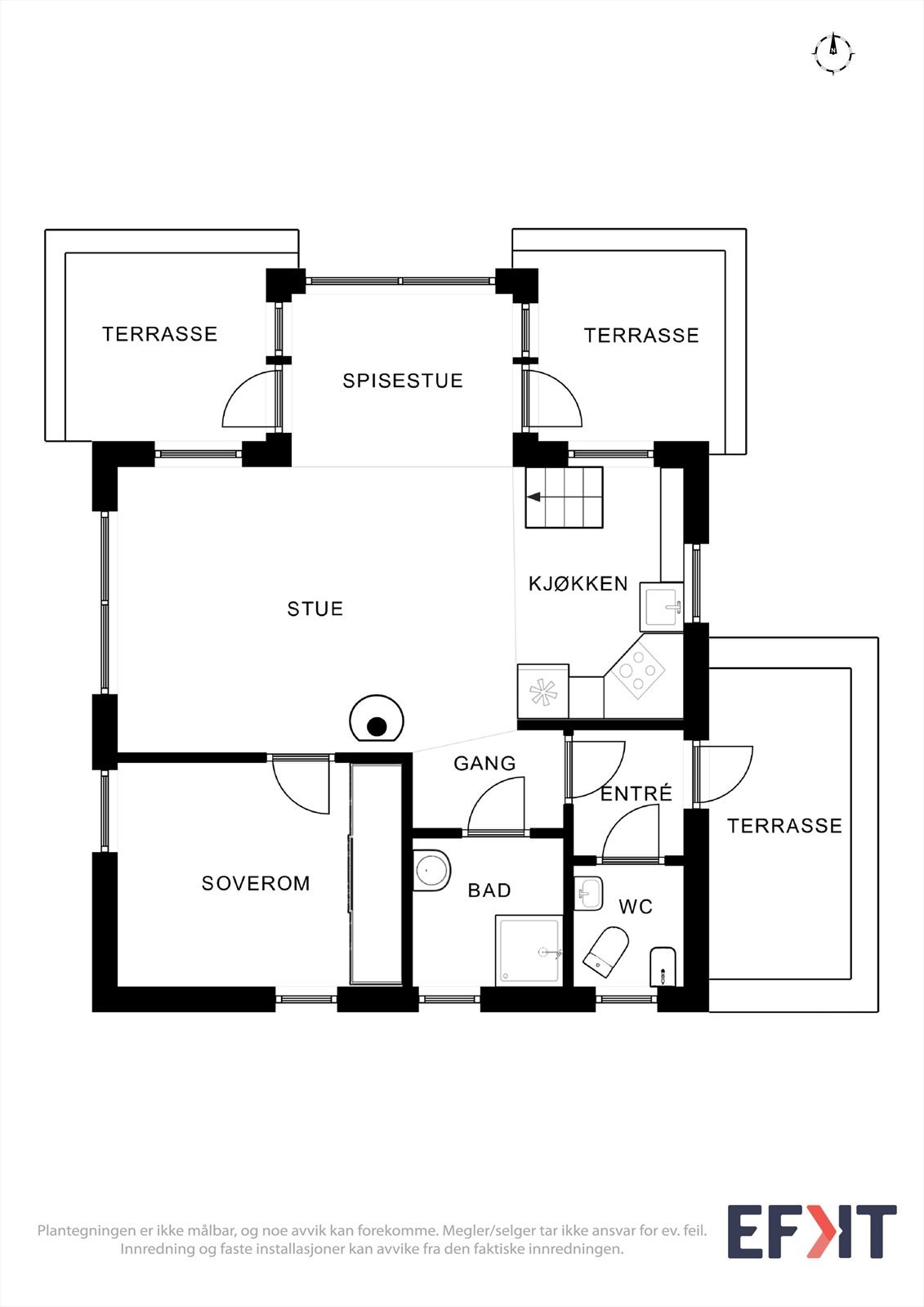 Plantegninger 1. etasje. Galleribilde