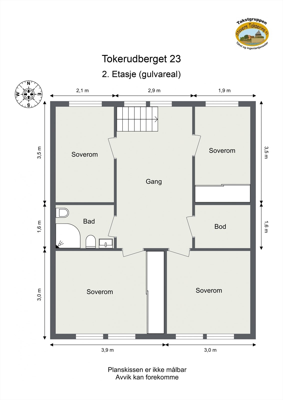 Planskisse 5. etasje Galleribilde