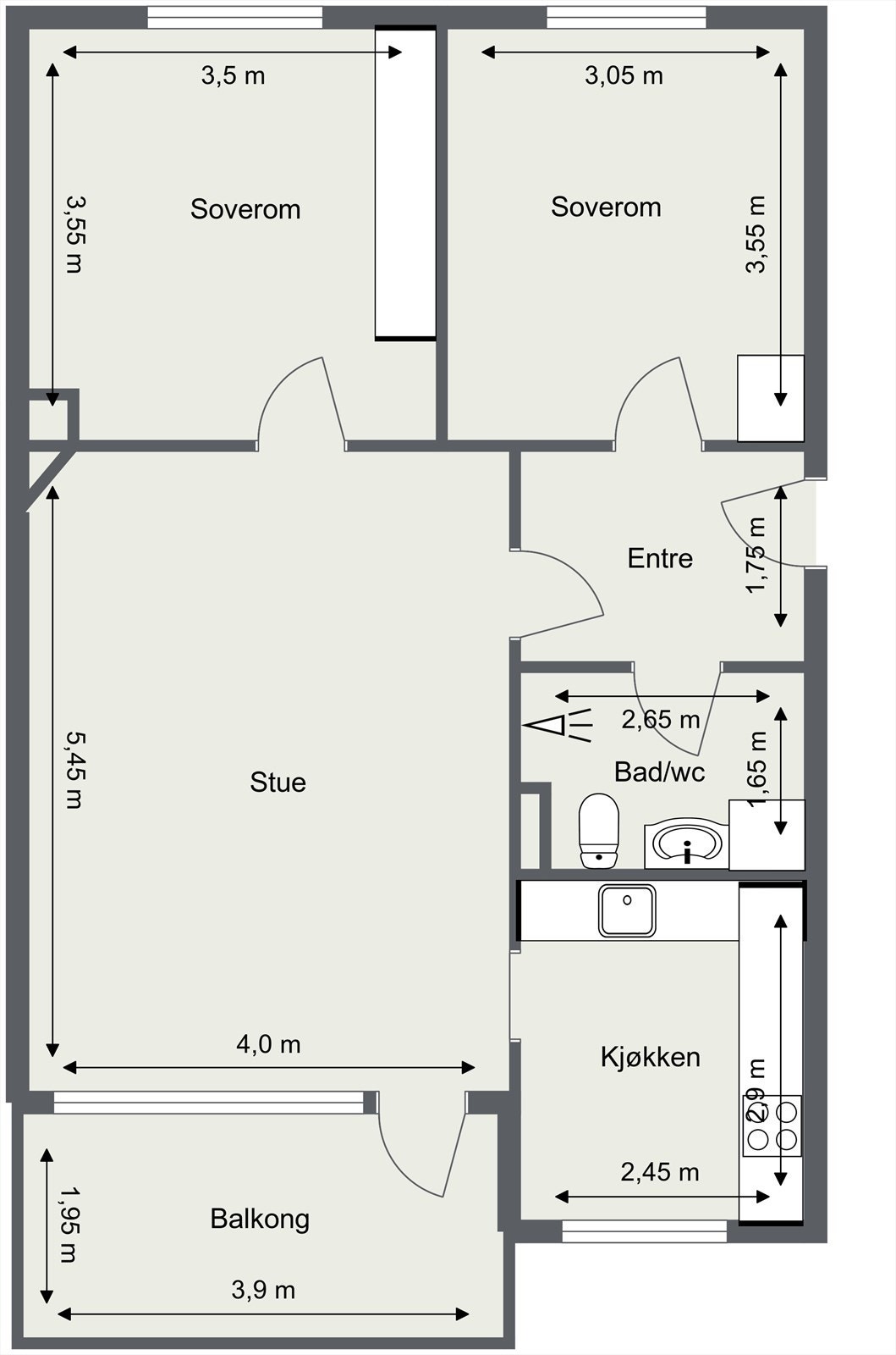 Planskisse Galleribilde