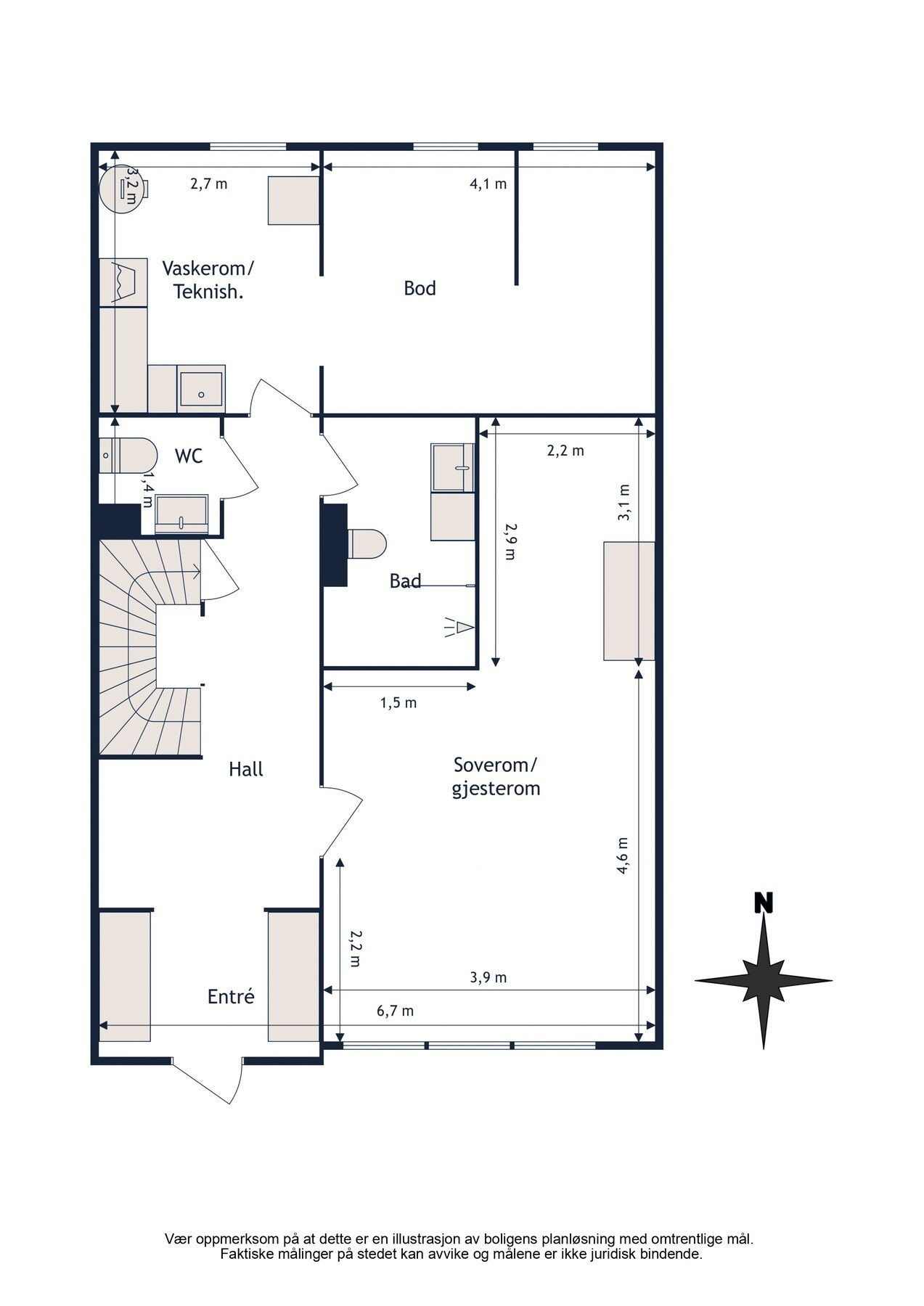 Plantegning - Underetasje. Galleribilde