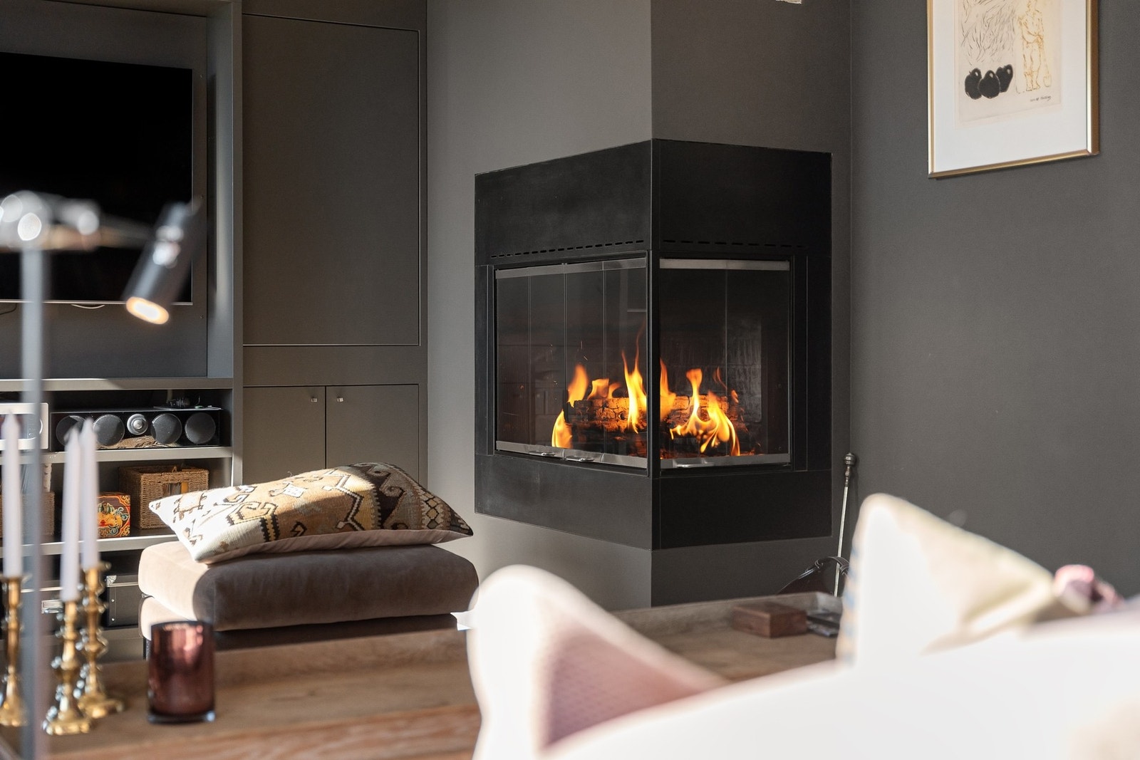 Lekker 2-sidig peisovn Galleribilde