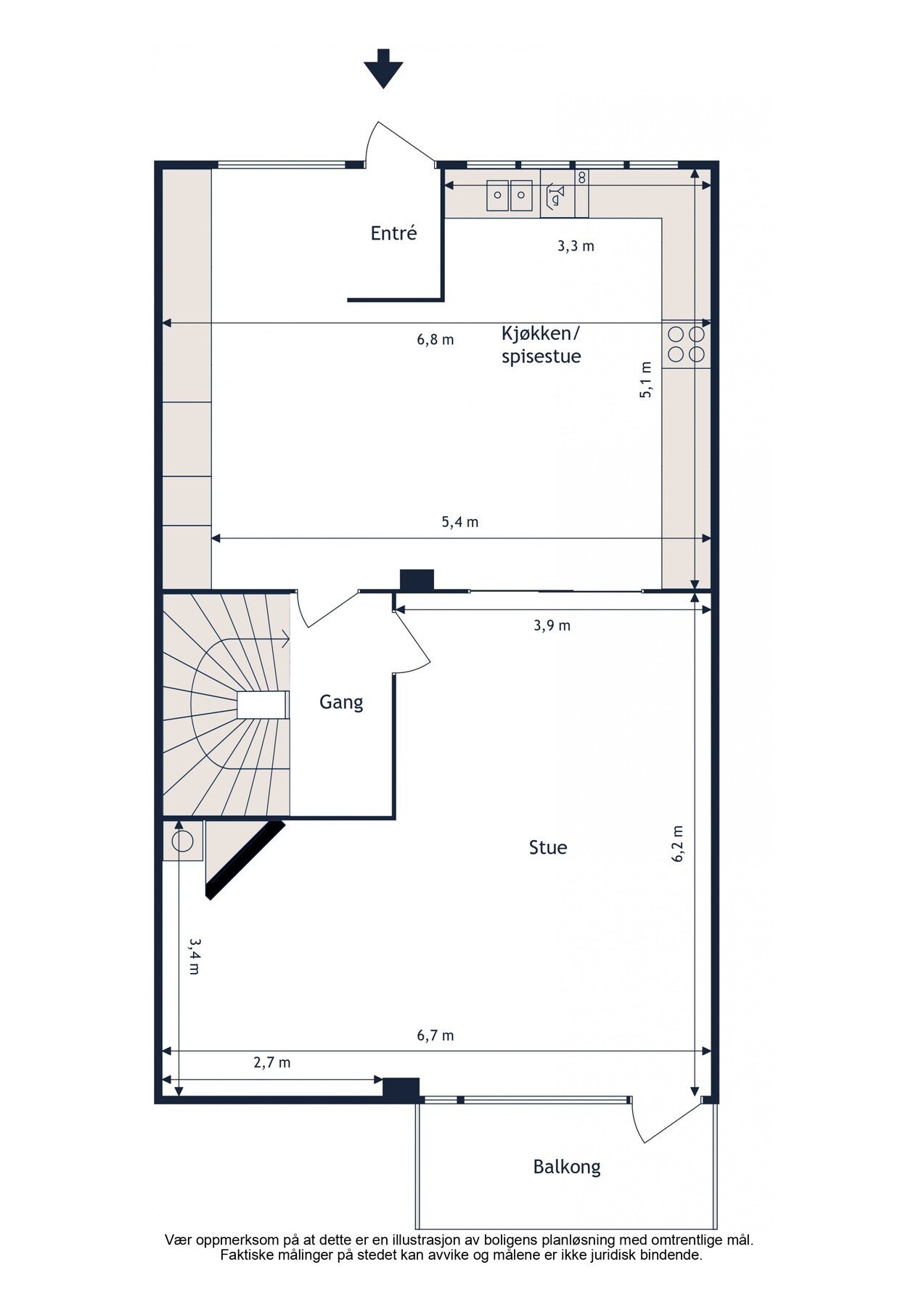 Plantegning - 1. etasje. Galleribilde