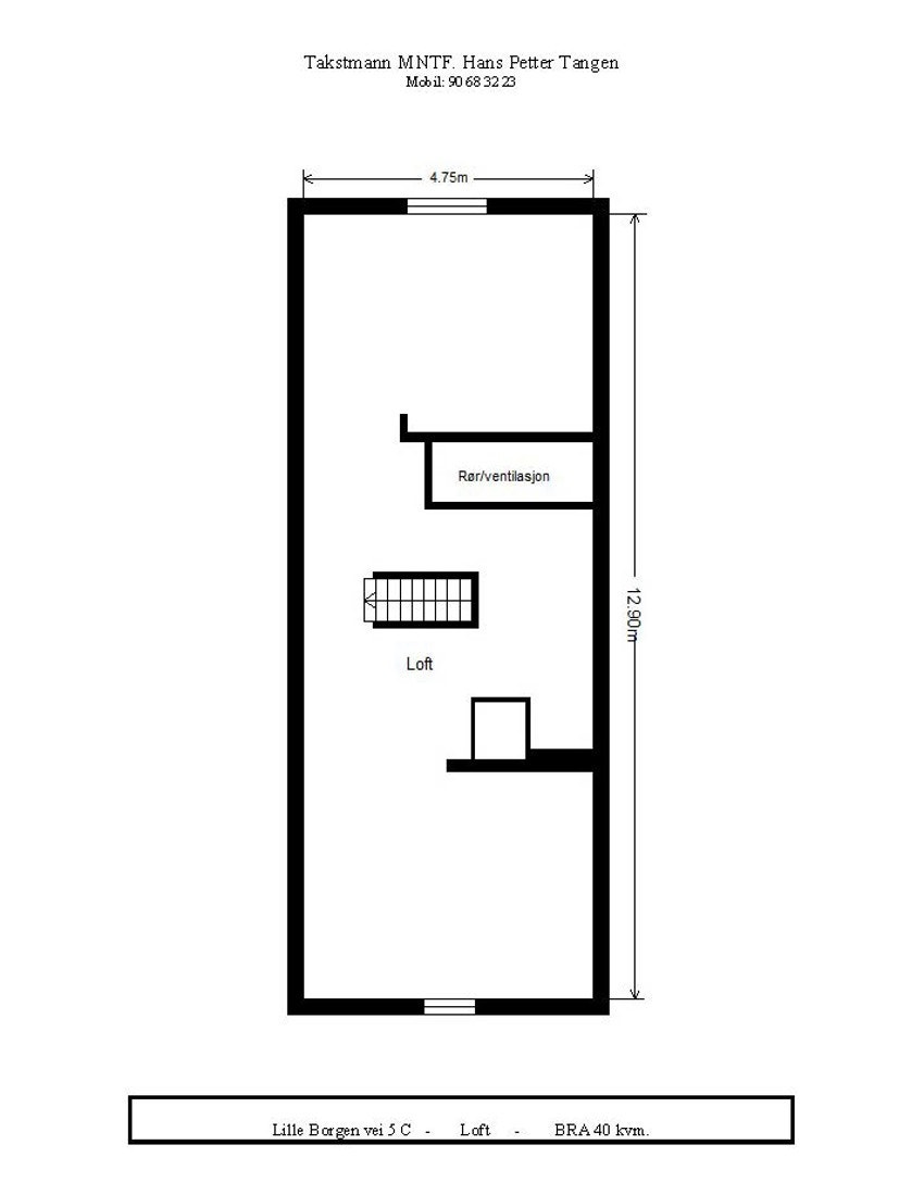 Plantegning loft Galleribilde