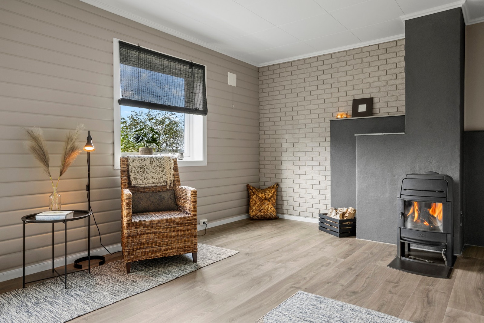 Oppvarming fra vedovn. Galleribilde