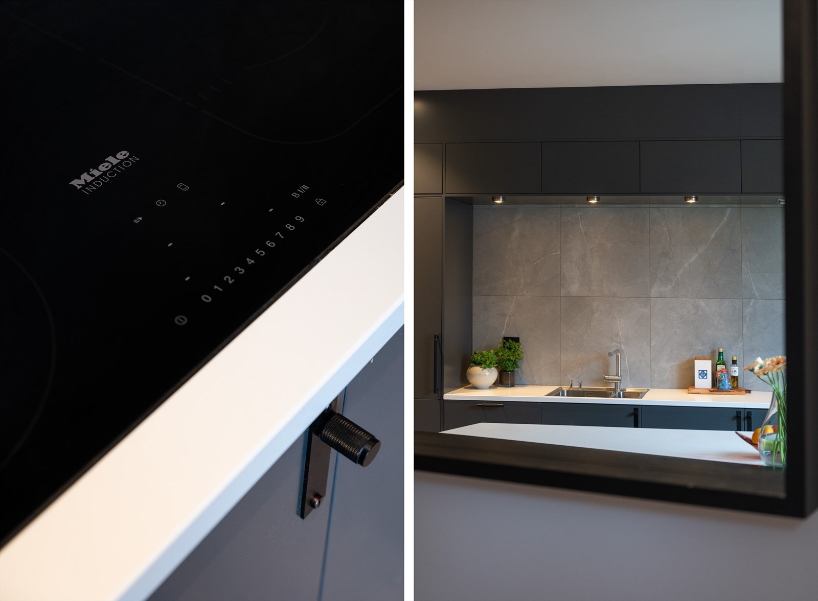 Integrert Miele plateopp, Miele stekeovn, Siemens oppvaskmaskin og Siemens hel kjøleskap. Galleribilde