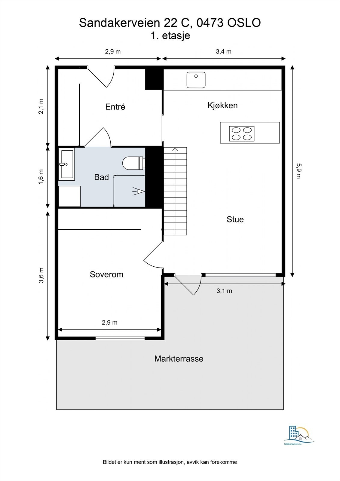 - Plantegning hoveddel - Galleribilde