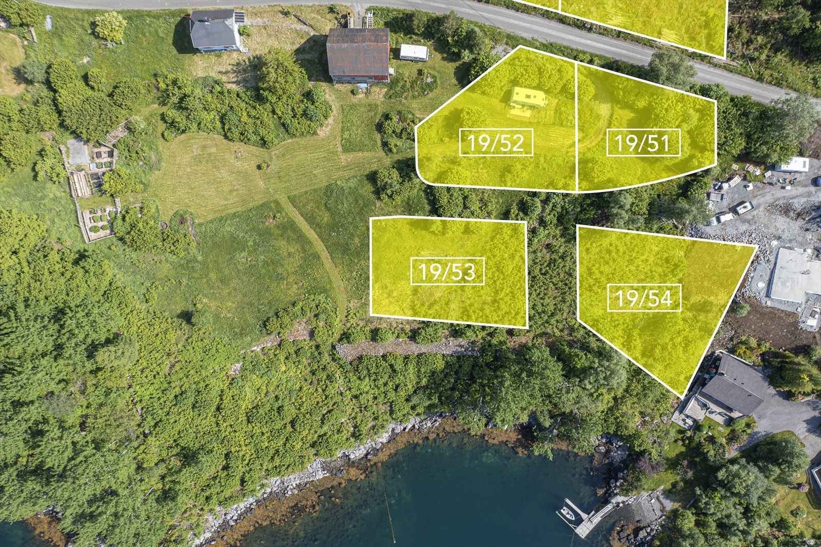 Oversiktsbilde noen av tomtene, nr. 53 og 54 er SOLGT! Galleribilde