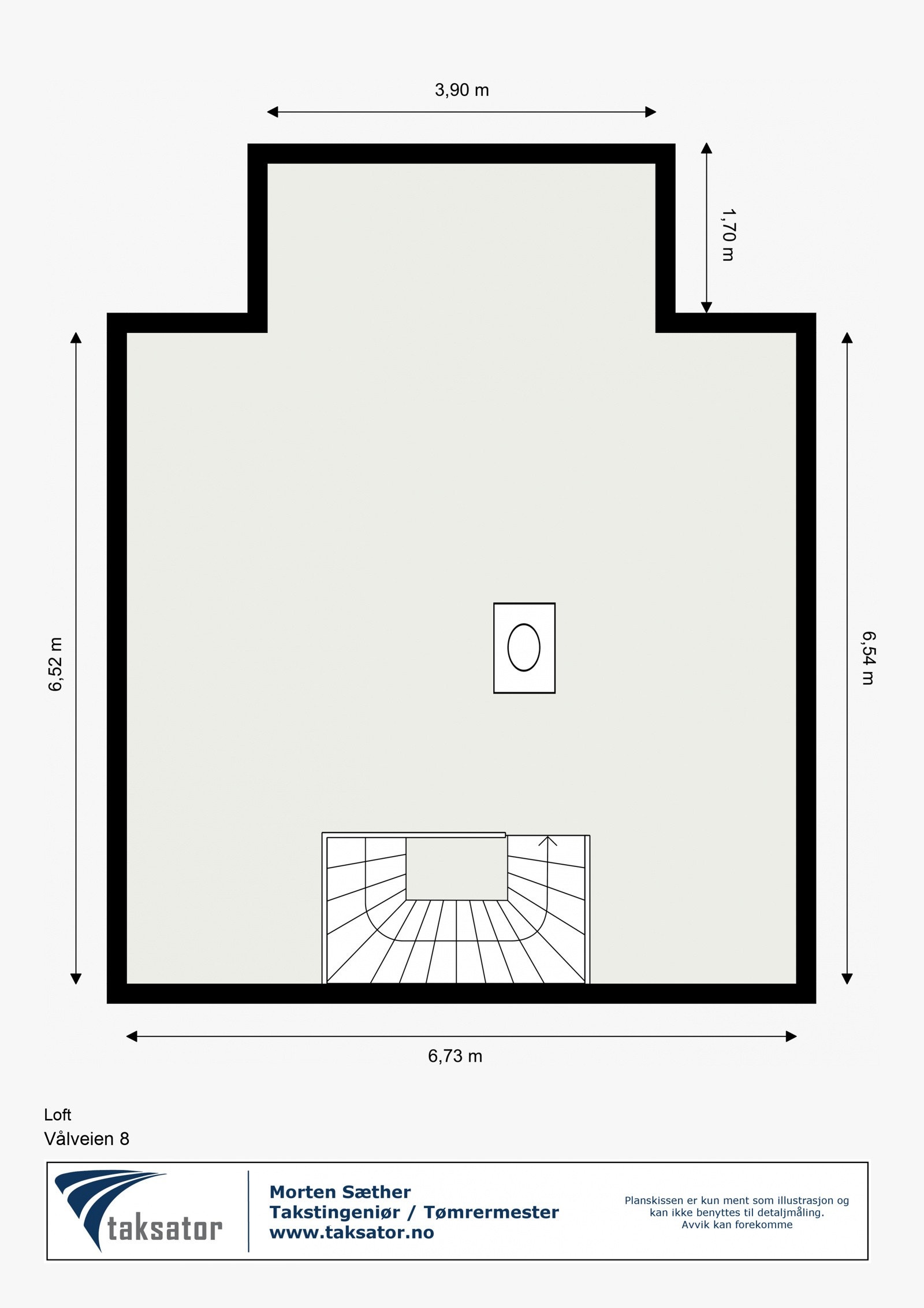 Plantegning - Uinnredet loft Galleribilde