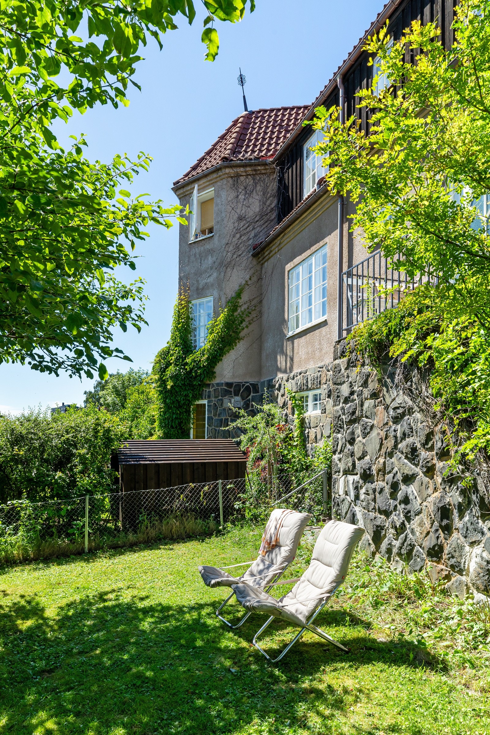 Store, vakre trær gjør at naturen rammes inn og gir et fantastisk inntrykk Galleribilde