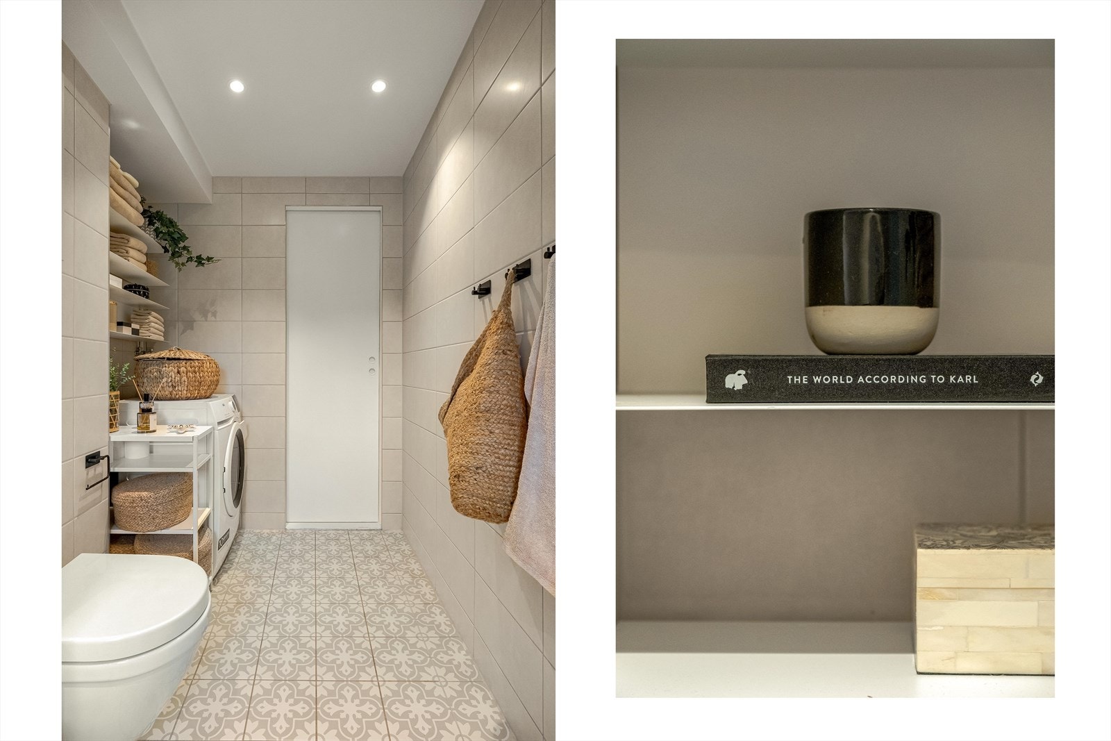 Det er også opplegg for vaskemaskin på badet. Galleribilde
