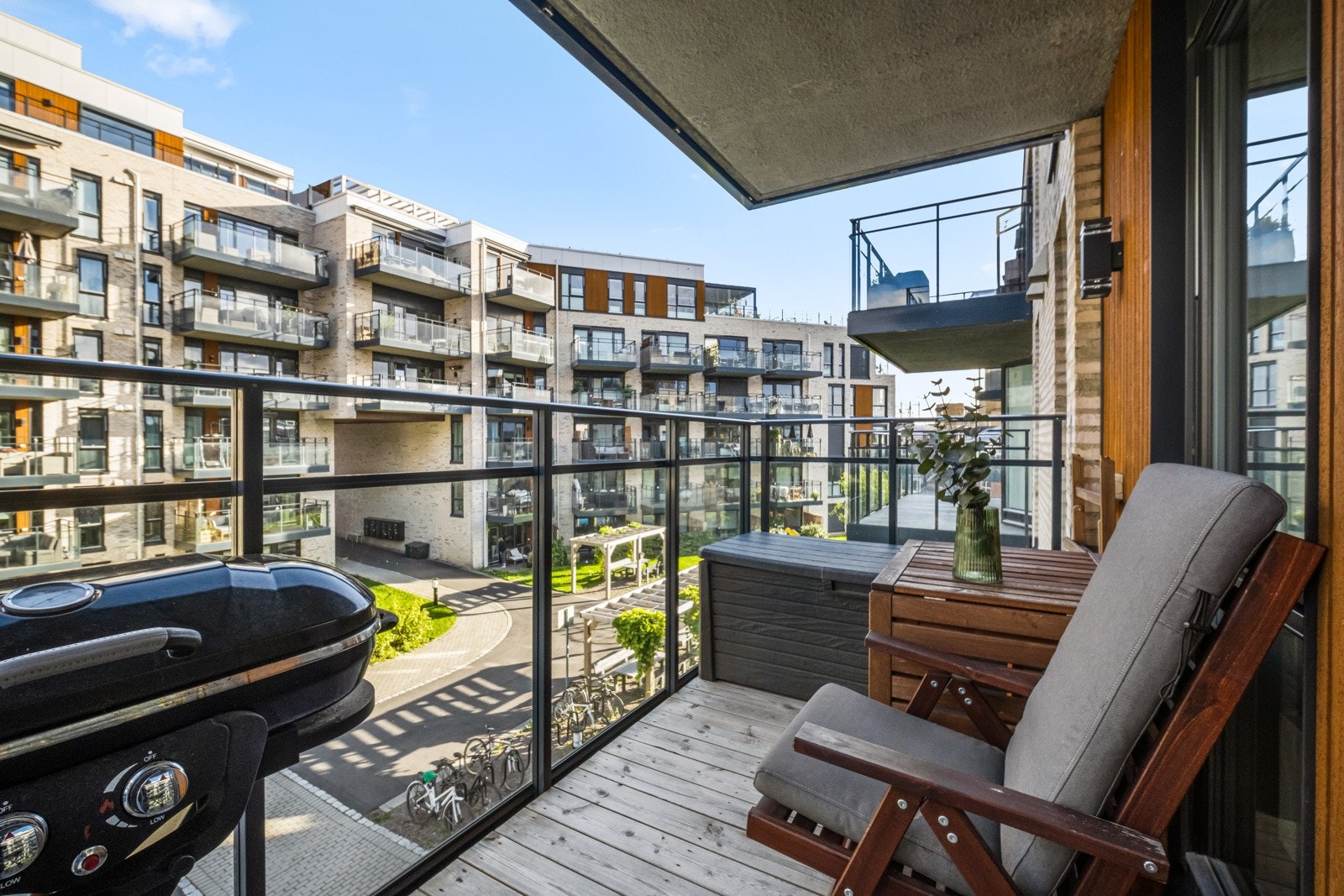 Fra hovedsoverommet er det utgang til sydøstvendt balkong Galleribilde