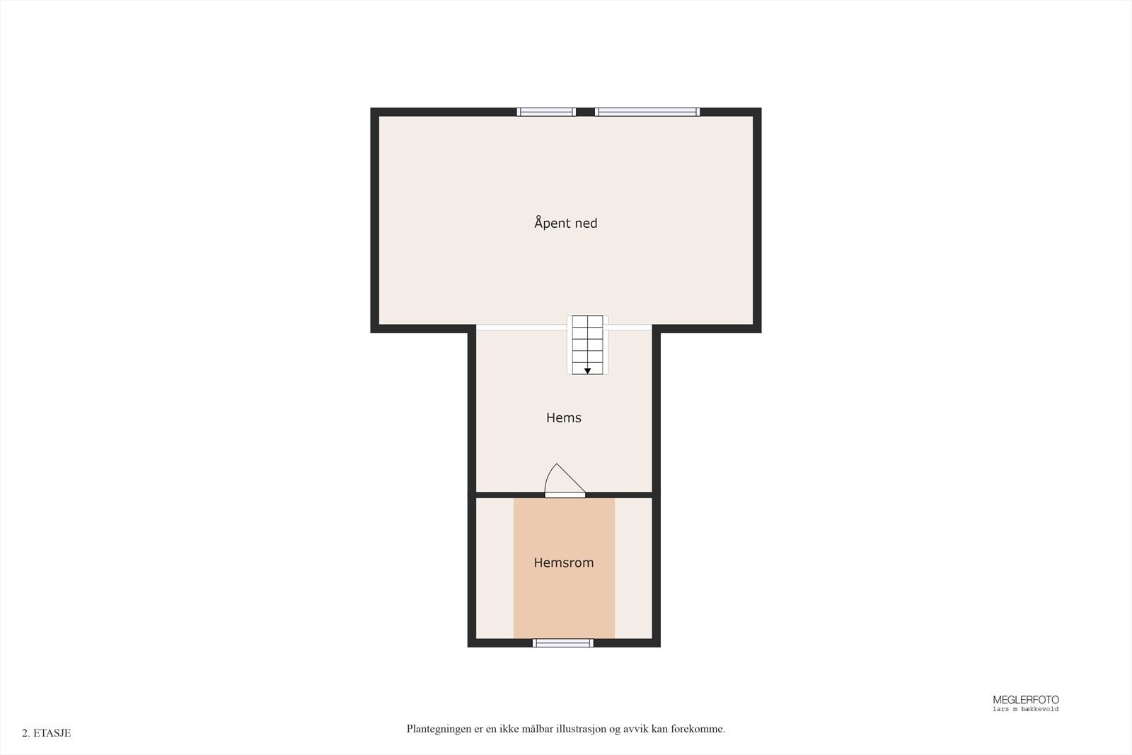 Planskisse over hems. Galleribilde