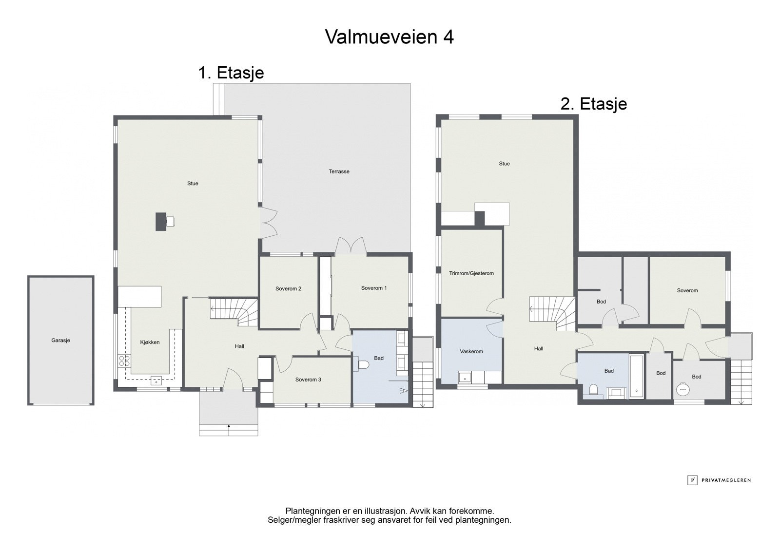 Plantegning samlet. Galleribilde