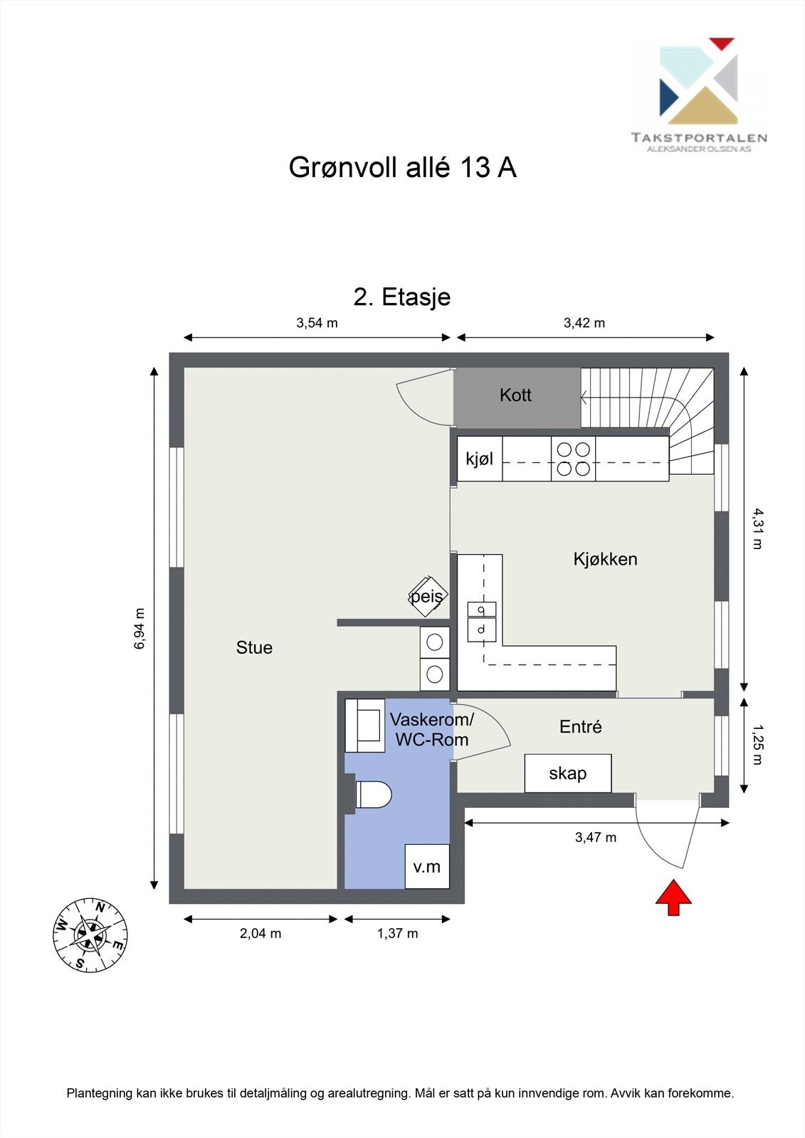 Plantegning 2. etasje Galleribilde