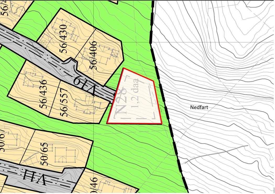 Tomt N28 - 1.2 daa. Pris 2.9 mill. kr. Galleribilde