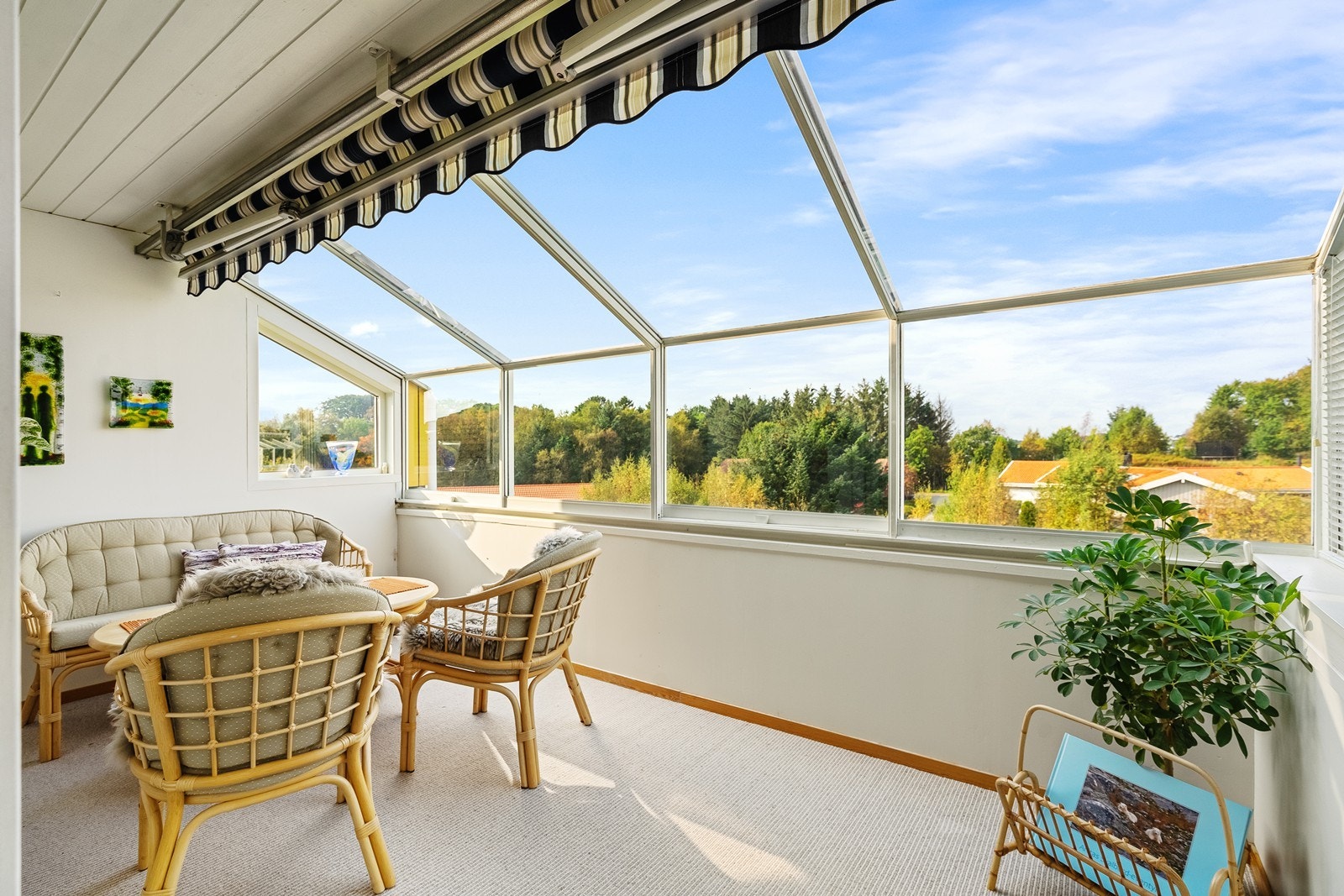 Fin utsikt fra balkongen Galleribilde