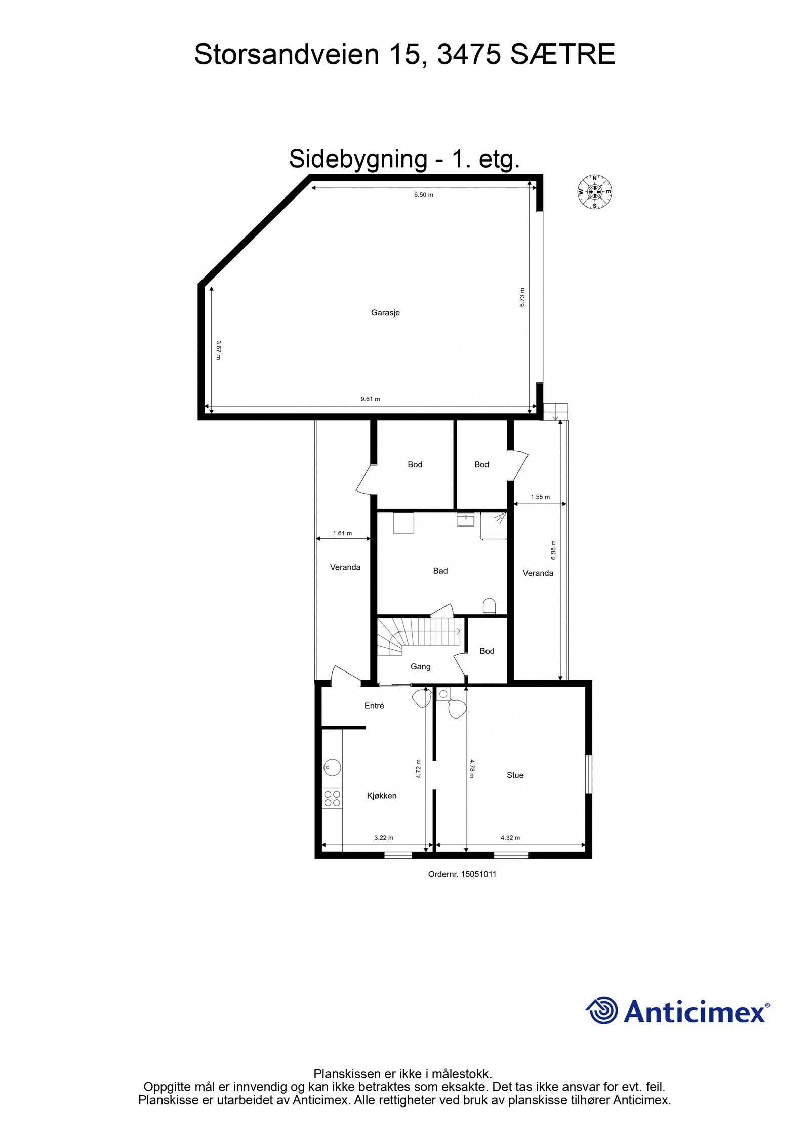 Plantegning (sidebygning) Galleribilde