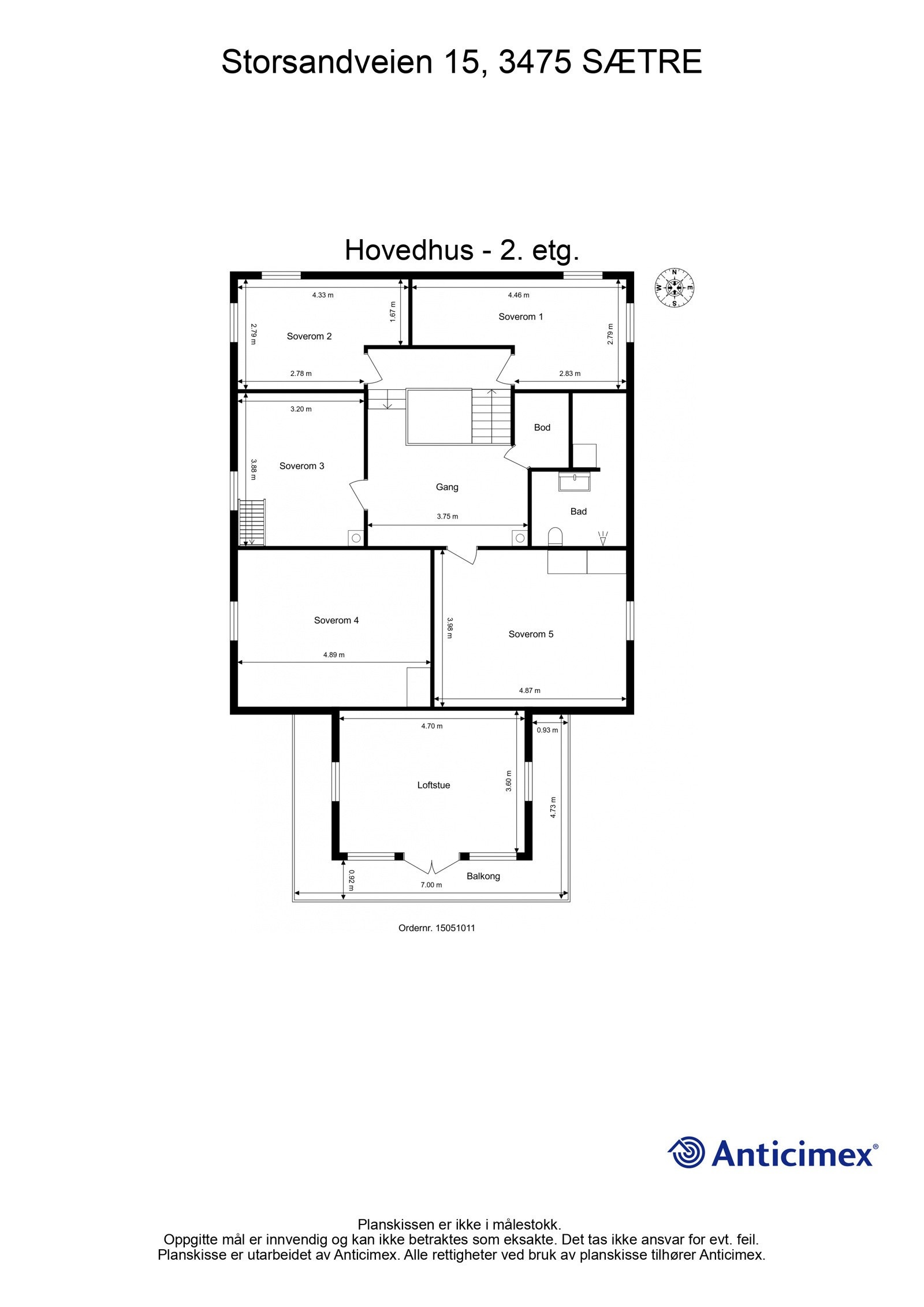 Plantegning 2. etasje Galleribilde
