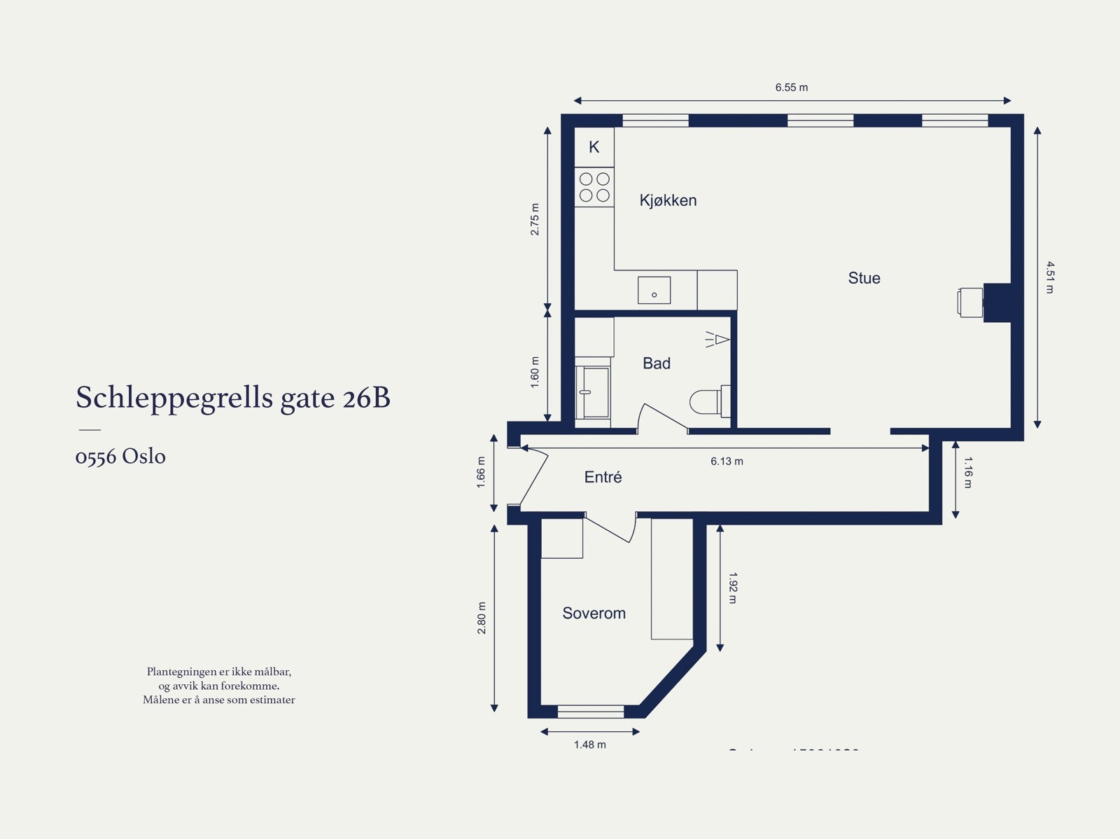 Plantegning | Tilbaketrukket beliggenhet med utsyn mot en park. Galleribilde