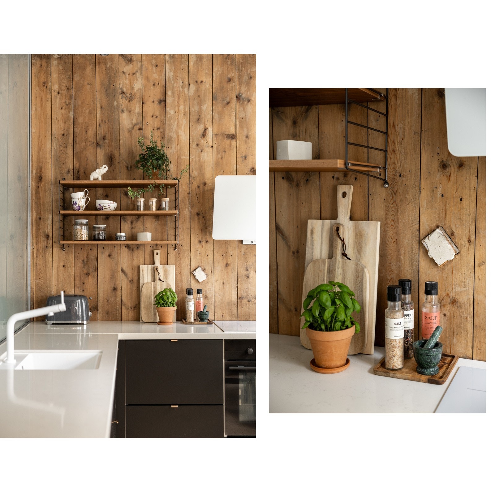 Moderne Ikea kjøkkeninnredning fra 2018/2019 med glatte fronter. Galleribilde