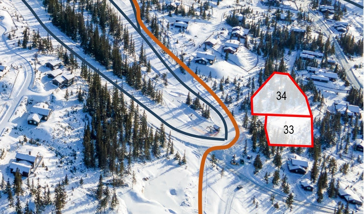 Romslige tomter med friområder rundt. Galleribilde