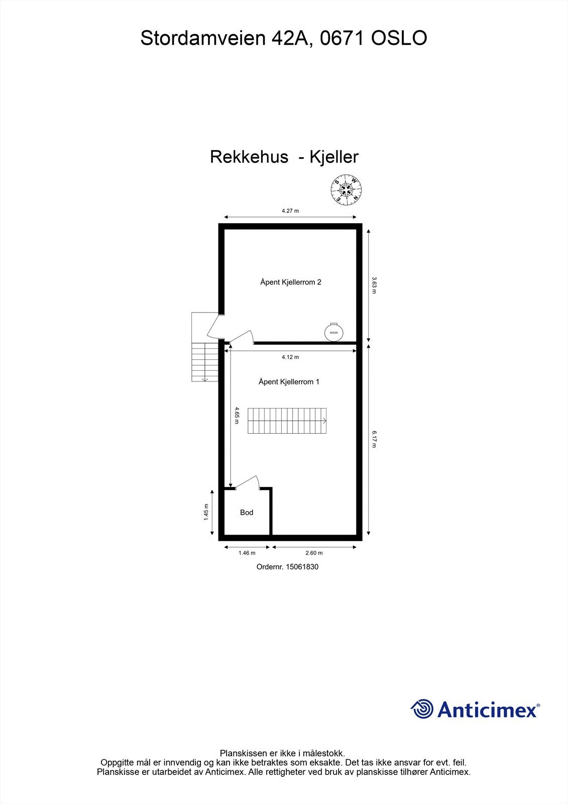 Plantegning, kjeller. Galleribilde