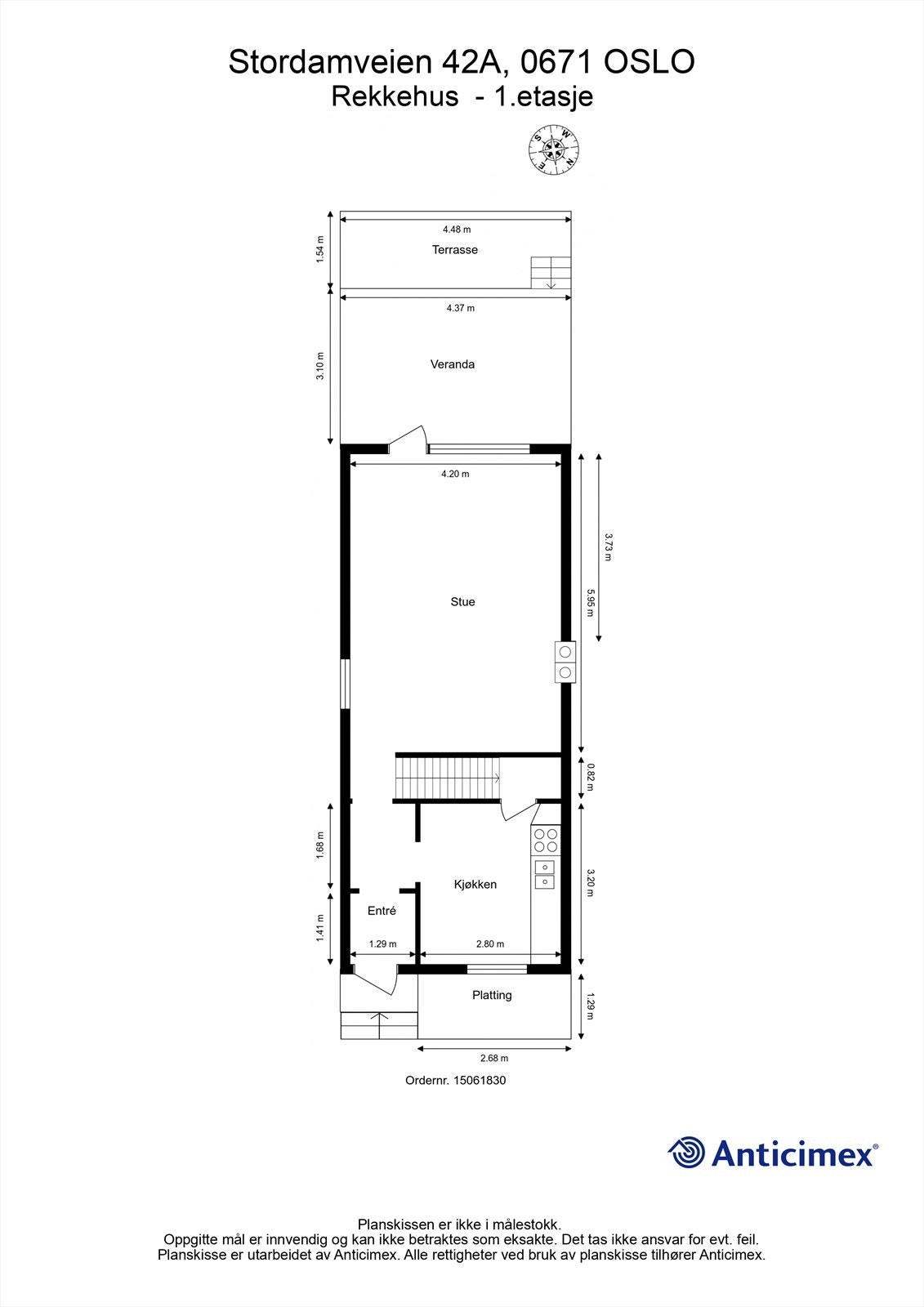 Plantegning, 1. etasje. Galleribilde