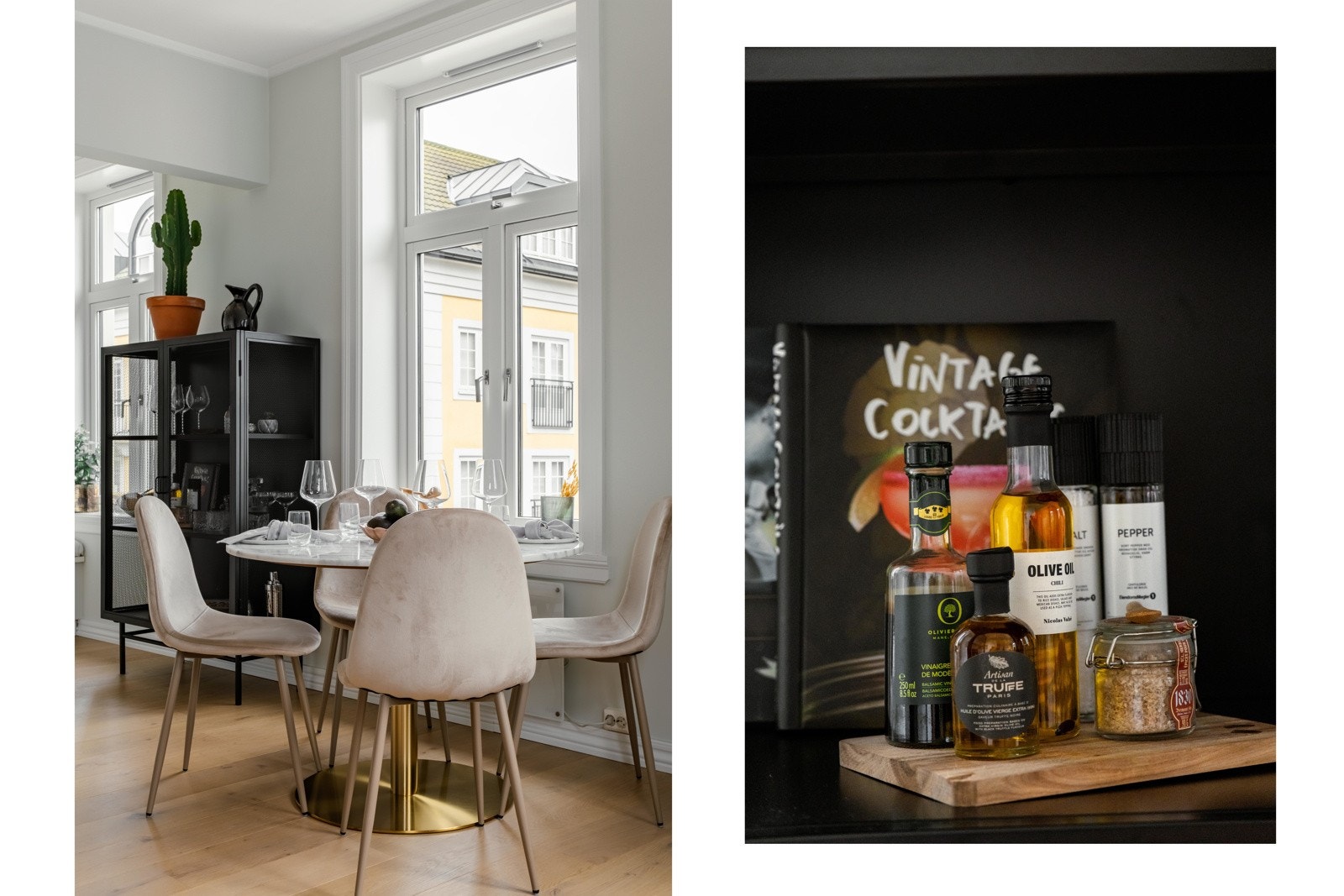 Spisebordet finner sin naturlige plass mellom stuen og kjøkkenet. Galleribilde