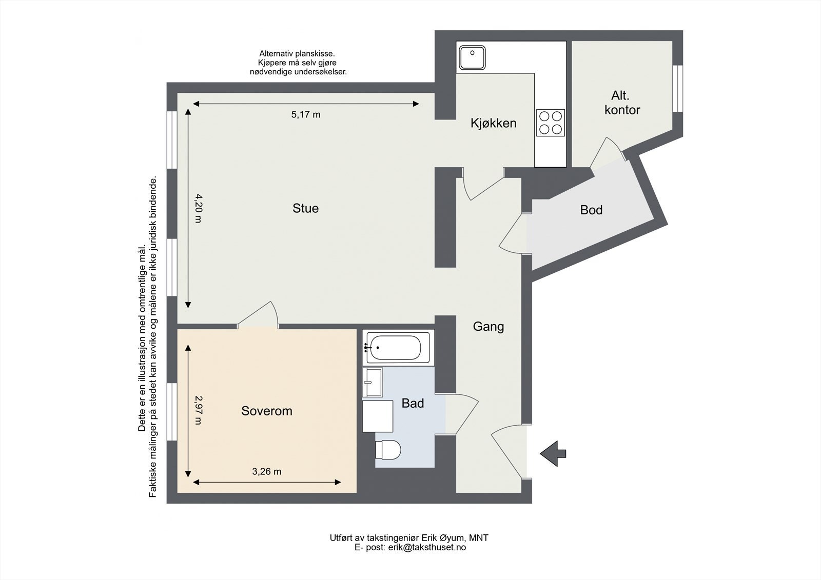 Alternativ plantegning Galleribilde