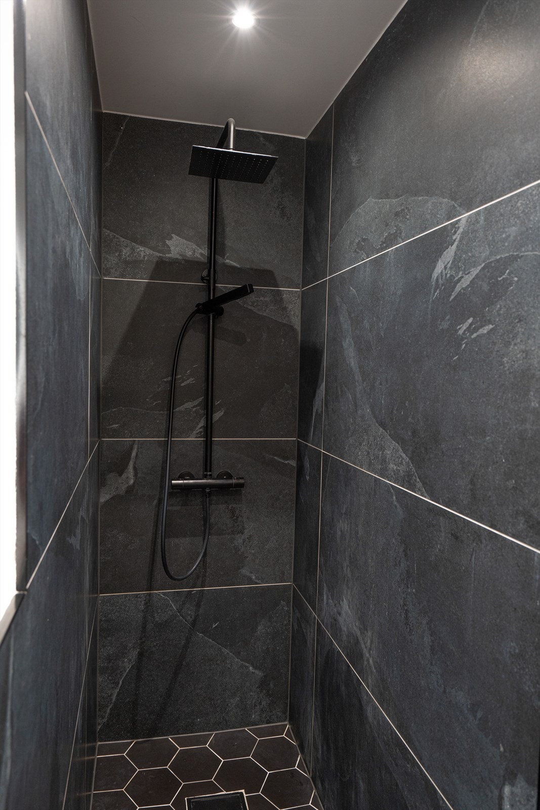 Stilren dusj med waterfall Galleribilde