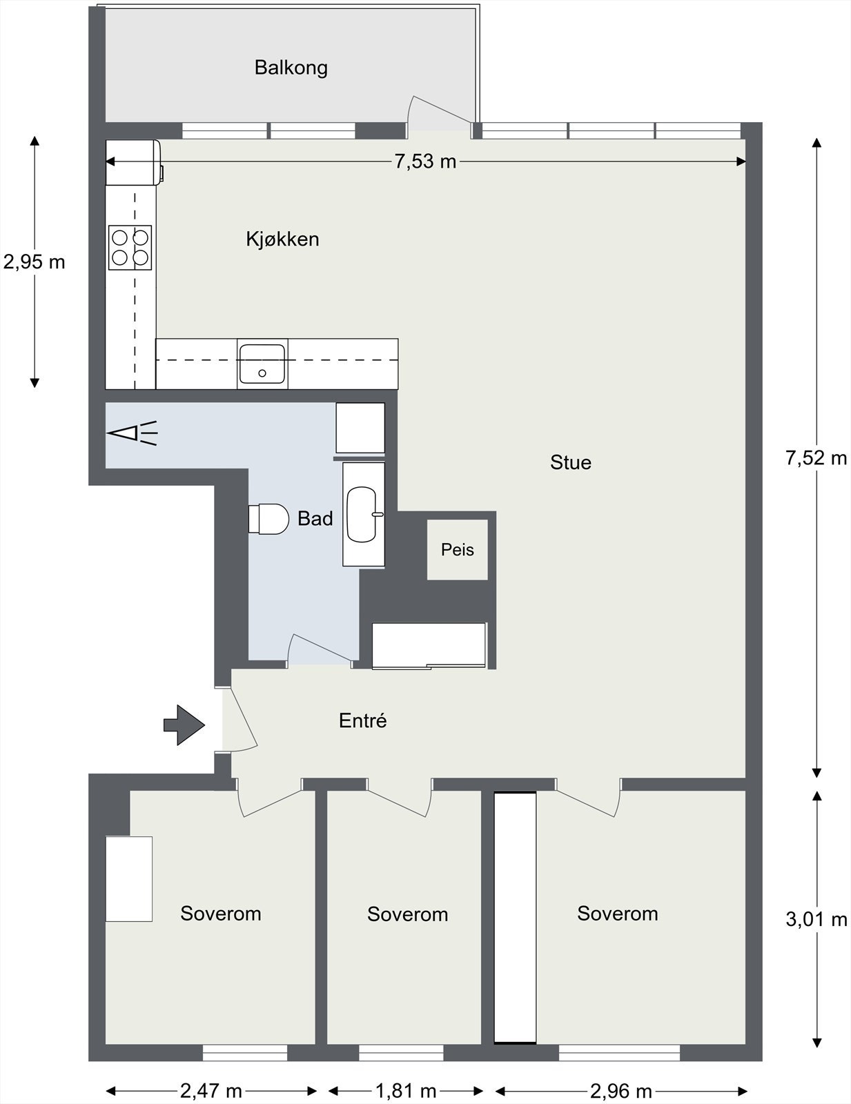 Plantegning Galleribilde