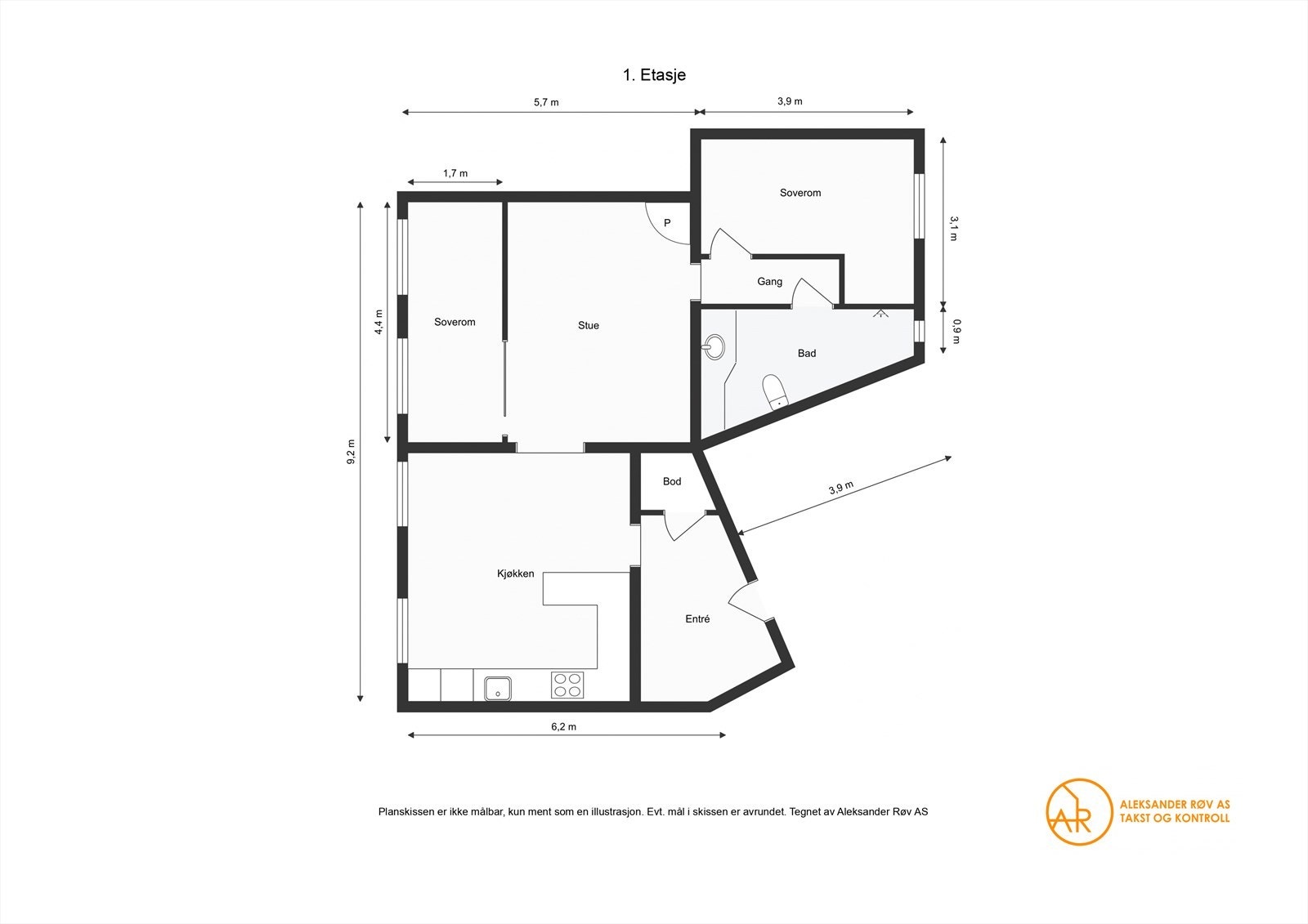 Plantegning Mauritz Hansens gate 5 Galleribilde