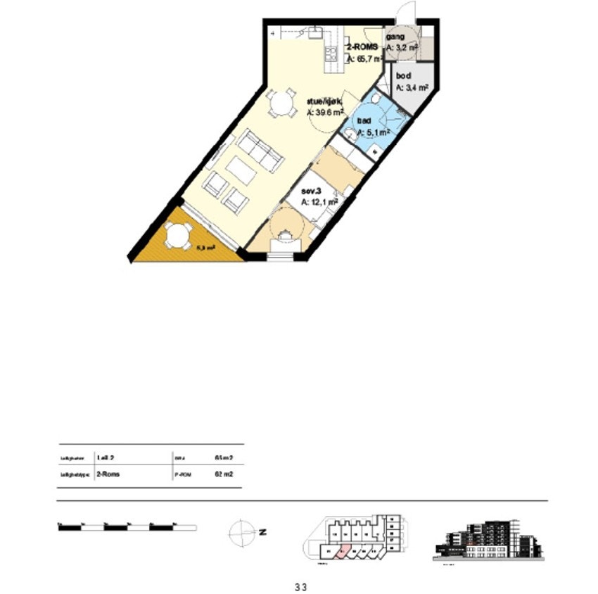 Plantegning 3. Etasje. Galleribilde