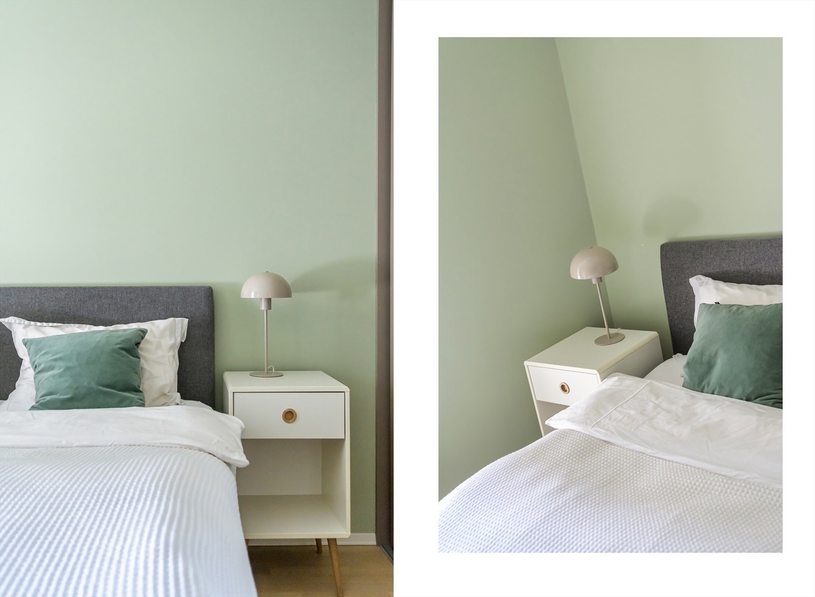 Rommet er malt i en behagelig farge med parkettgulv Galleribilde