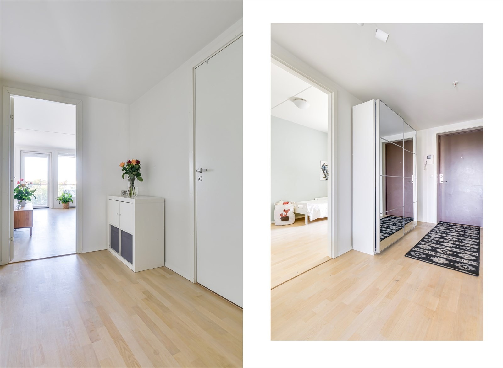 Det er god plass til å henge fra seg yttertøy og sko i medfølgende garderobeskap Galleribilde