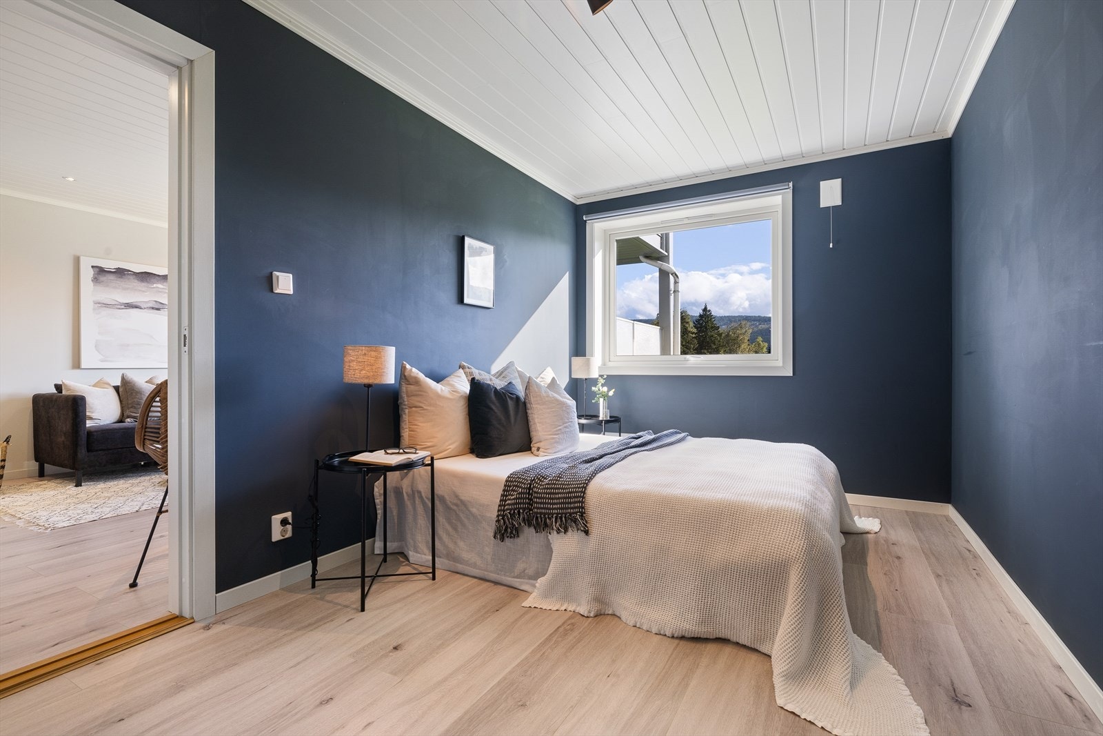 Soverommet er av fin størrelse og har god plass til dobbeltseng og nattbord. Galleribilde