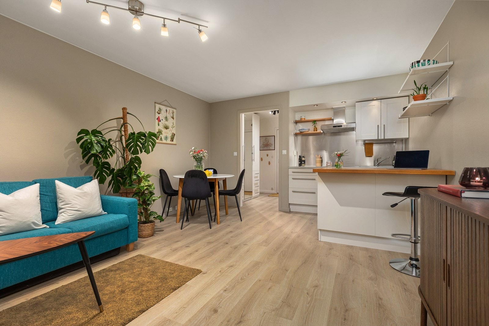 Arealeffektiv og kul 1-roms leilighet. Galleribilde