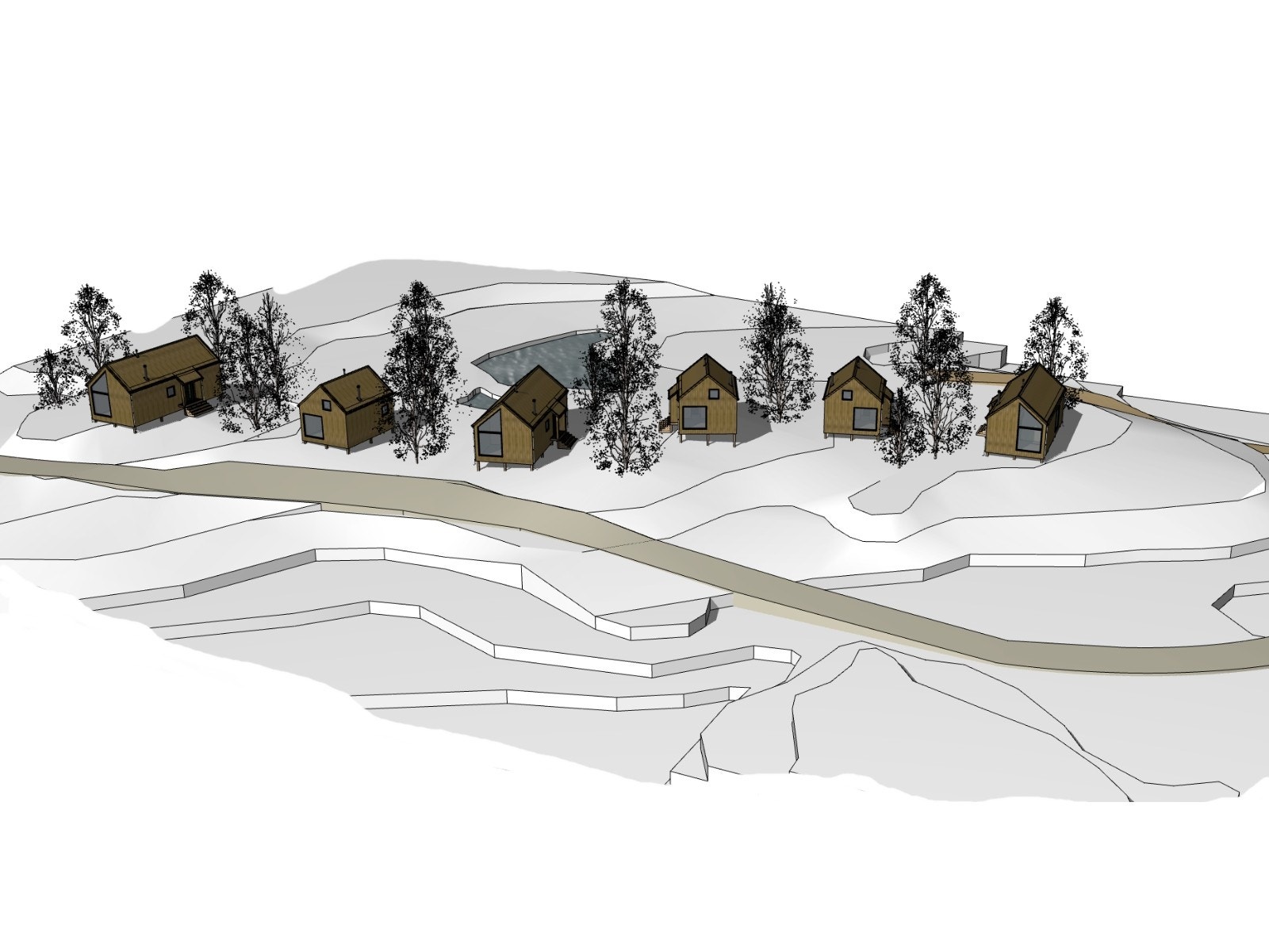 Illustrert bebyggelse tomt 190-192 Galleribilde