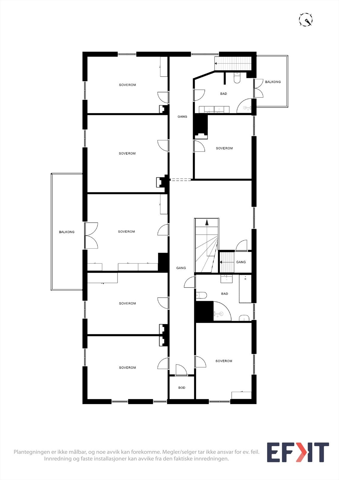 Plantegning 2. etasje Galleribilde