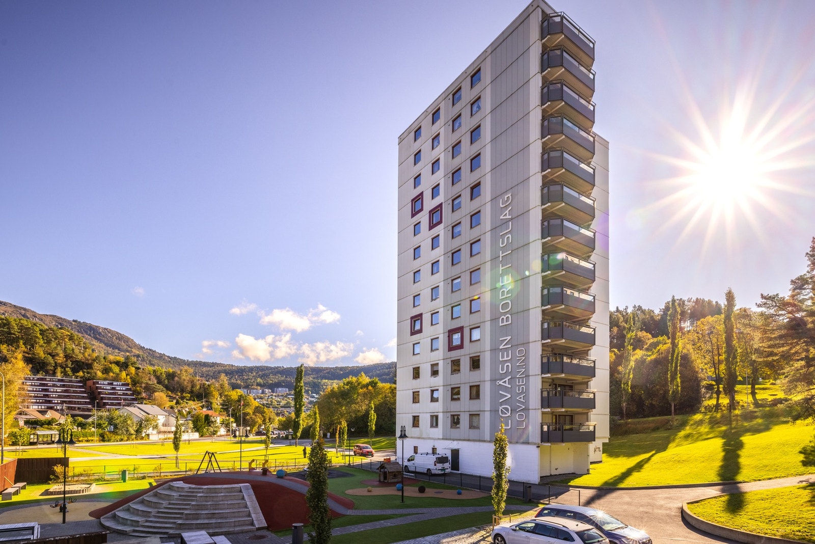 Løvåsen borettslag er et veletablert og godt driftet borettslag med god økonomi og pene fellesarealer Galleribilde