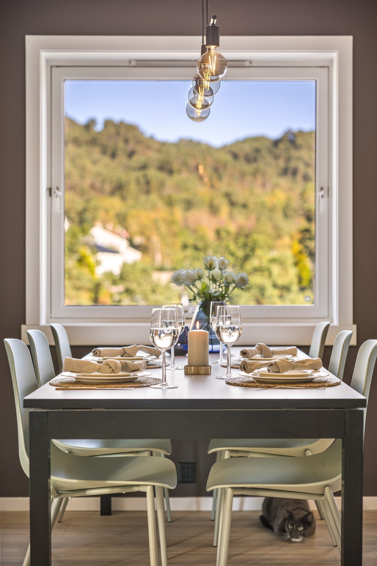 Nyt den flotte utsikten fra spisebordet Galleribilde