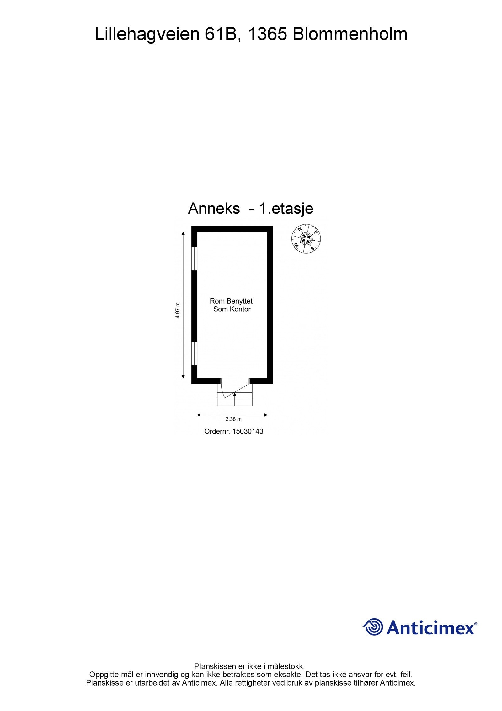 Plantegning anneks. Galleribilde