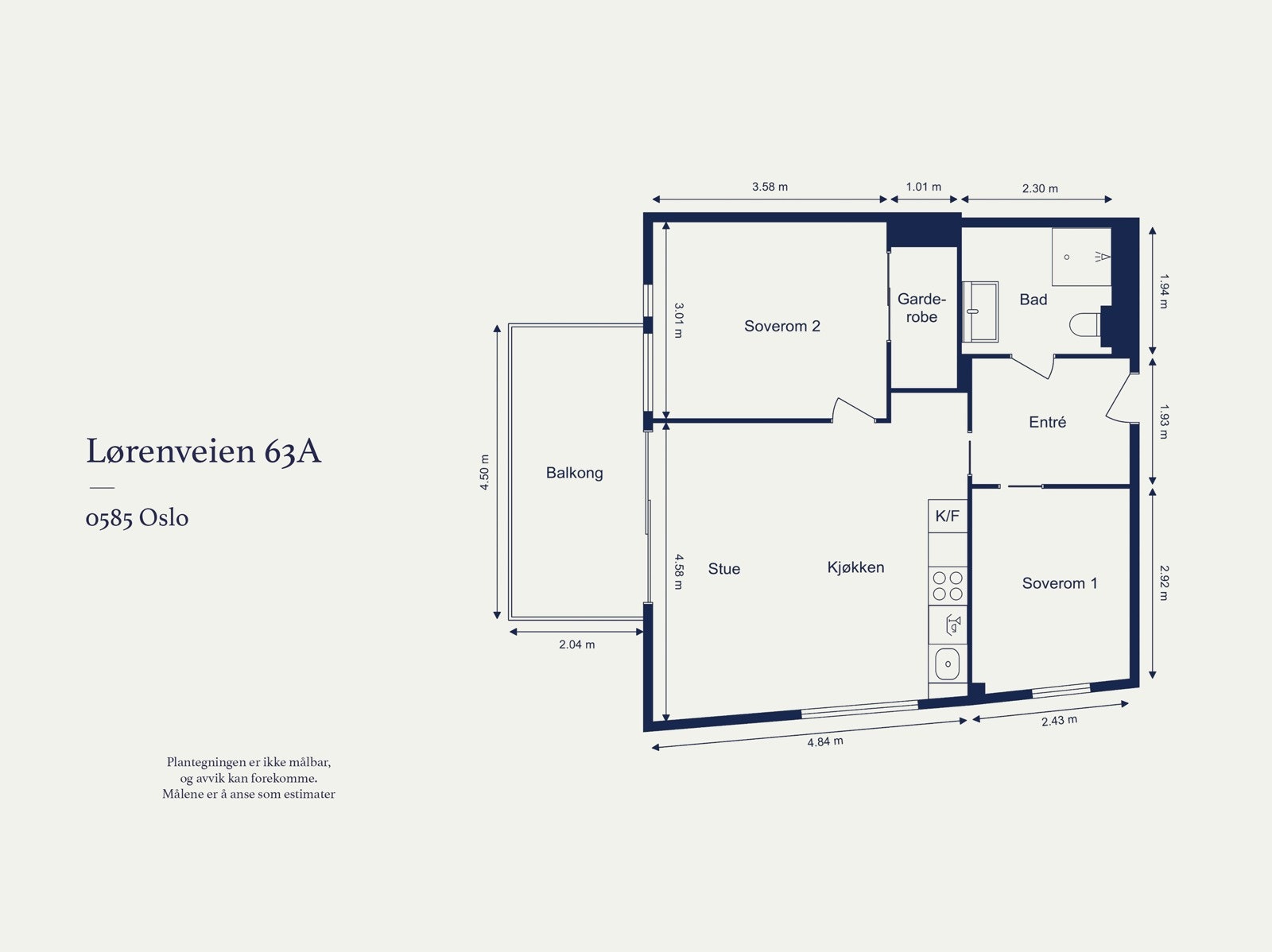 Plantegning | 9. etasje | Lørenveien 63A Galleribilde
