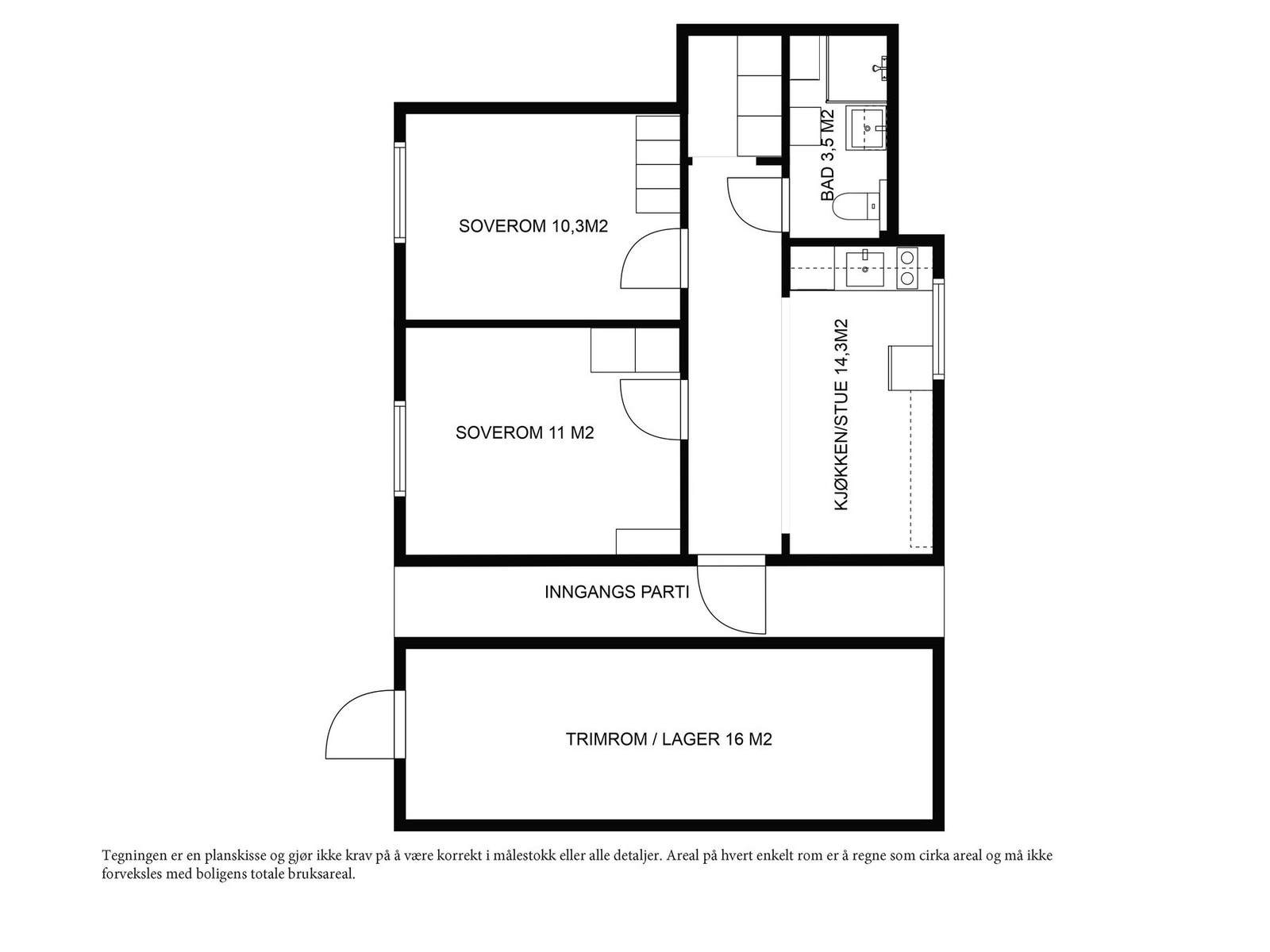 Planskisse utleiedel. Galleribilde