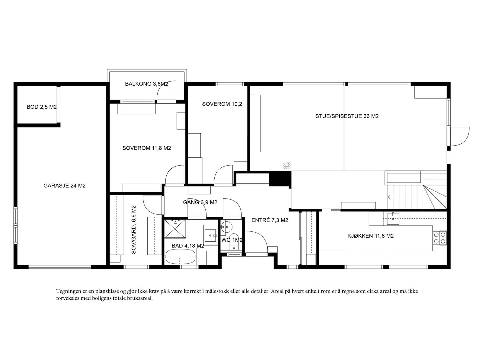 Planskisse 1. etasje. Galleribilde