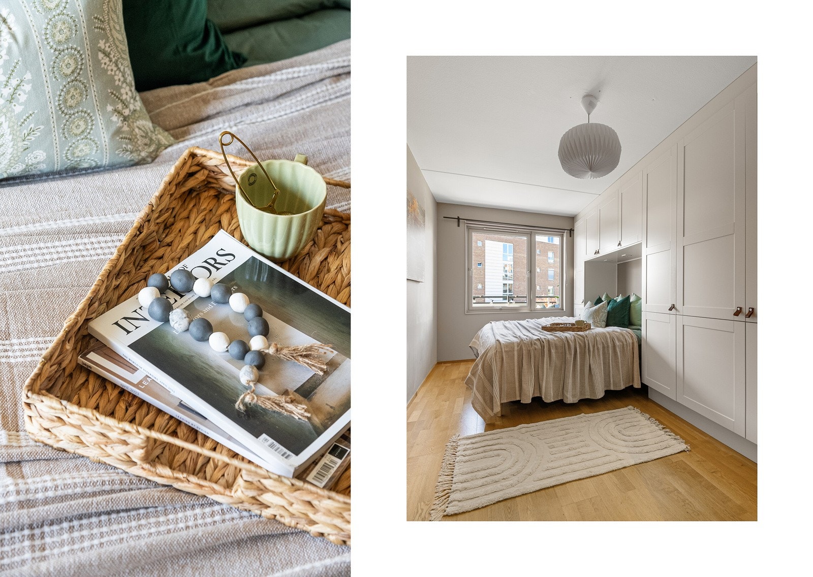 Rommet er malt i delikat farge og vender ut mot stille fellesarealer som inviterer til en god natts søvn. Galleribilde