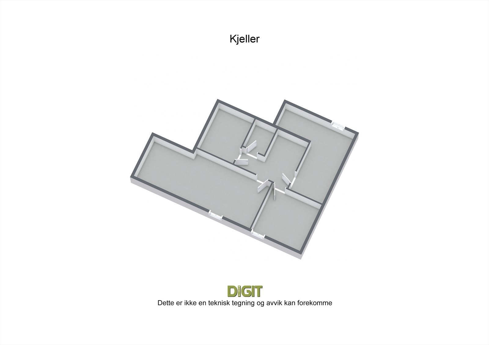Plantegning - Kjeller - 3D Galleribilde