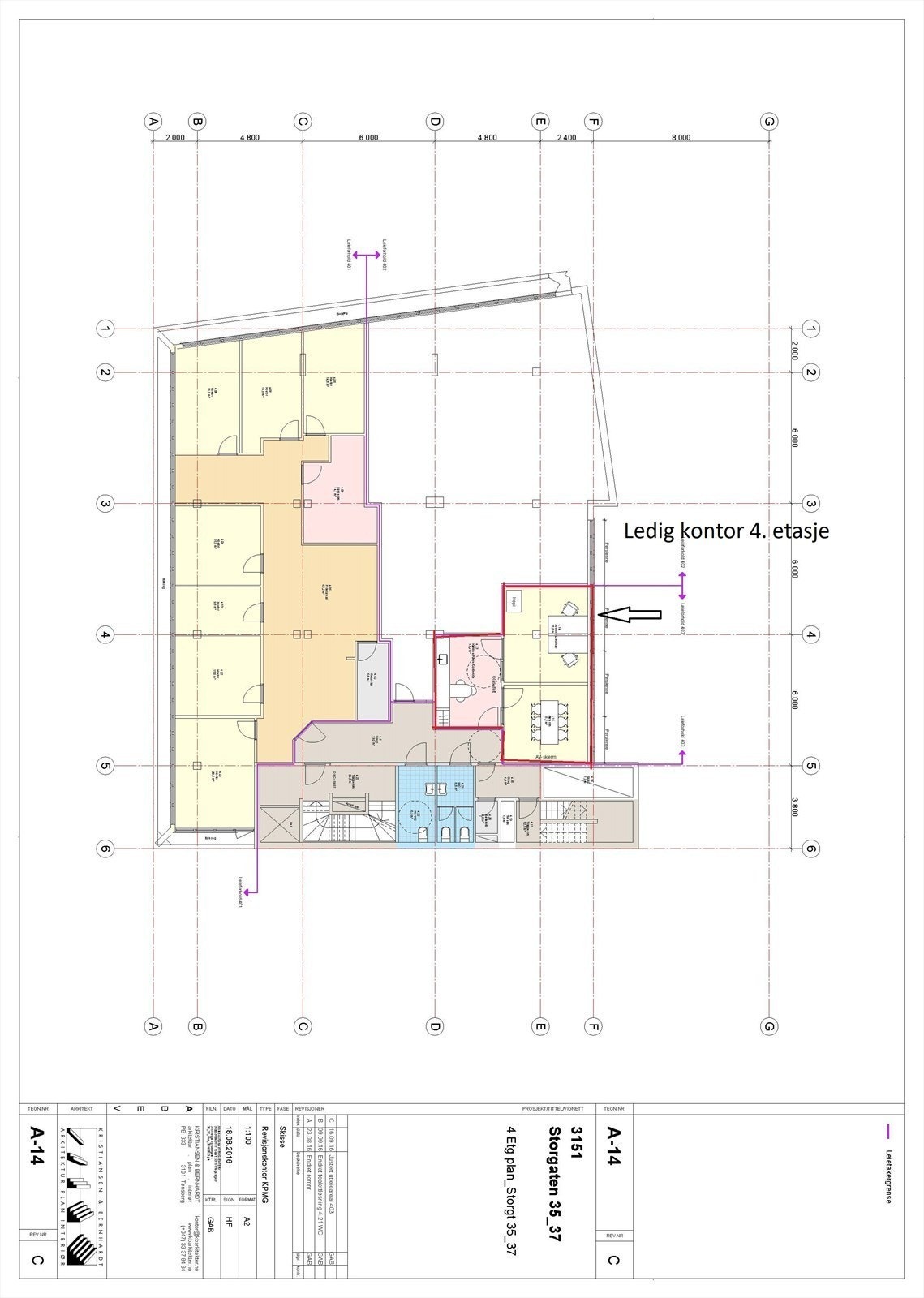 Plantegning 4.etg Galleribilde