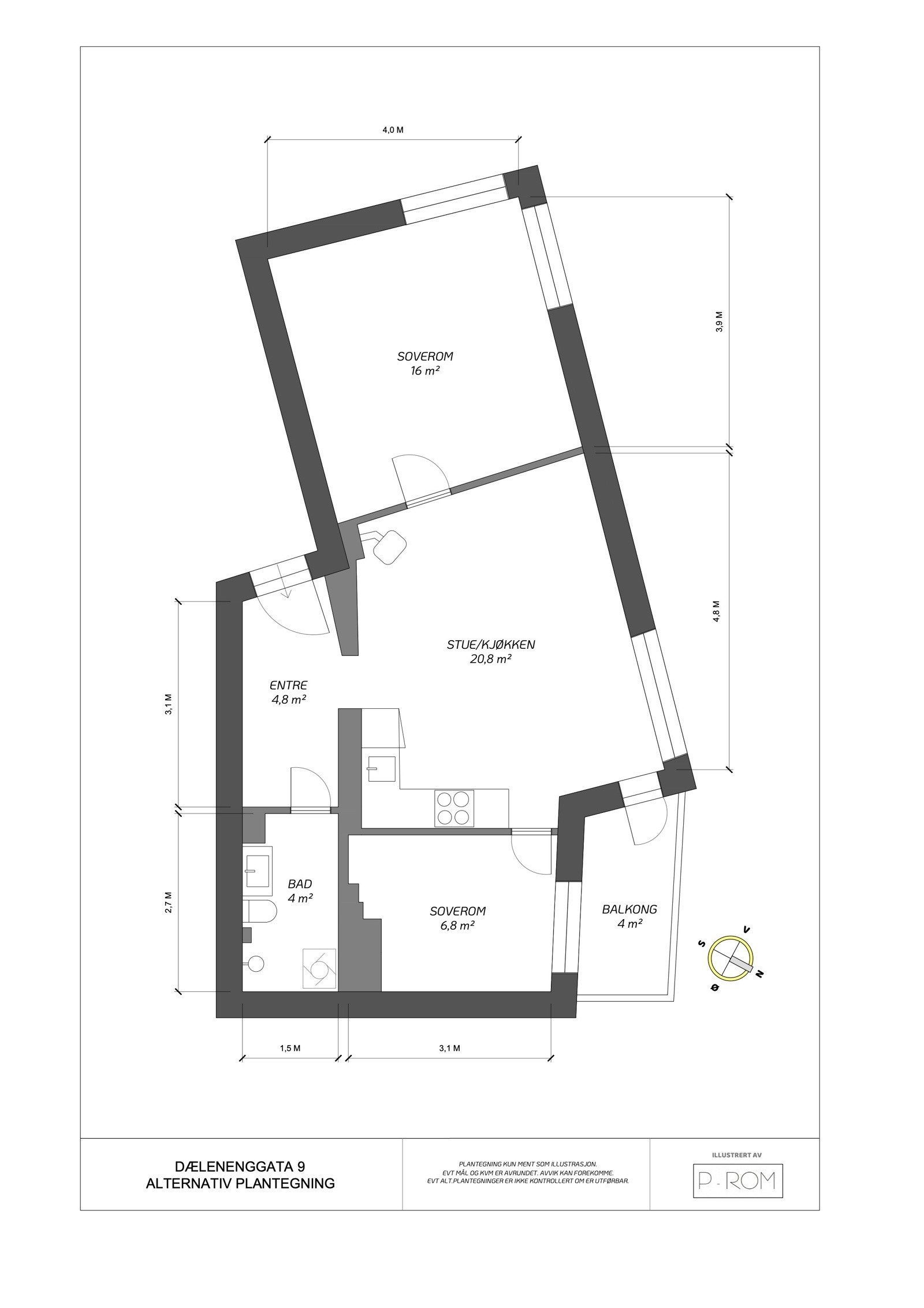 Alternativ plantegning Galleribilde