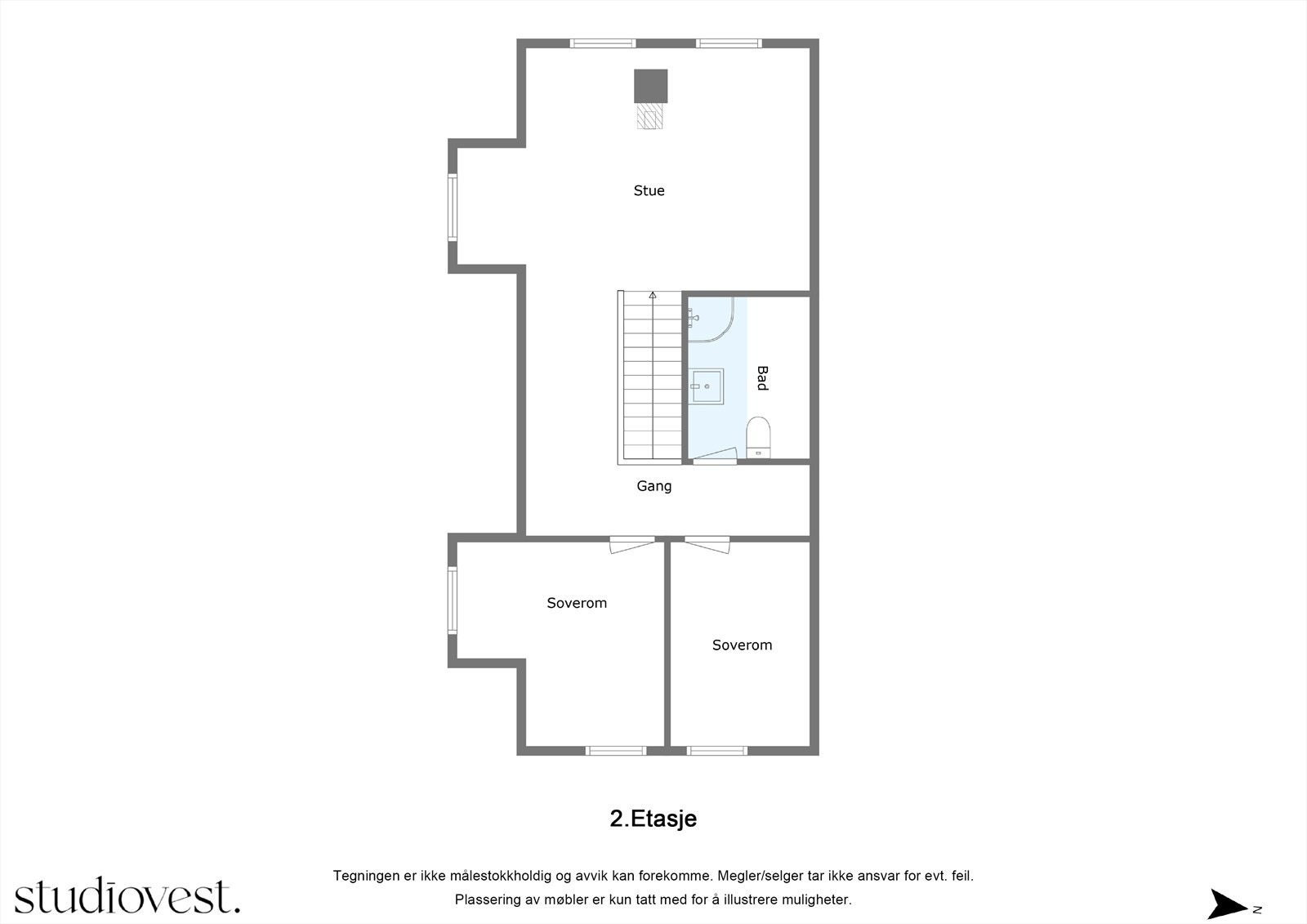 Planskisse 2.Etasje 2D. Galleribilde